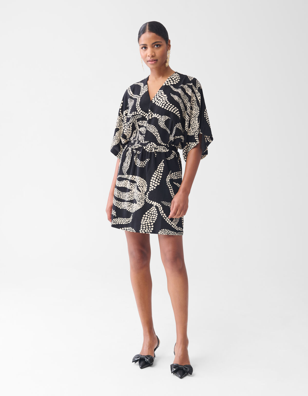 Printed Mini Jurk Zwart SHOEBY WOMEN