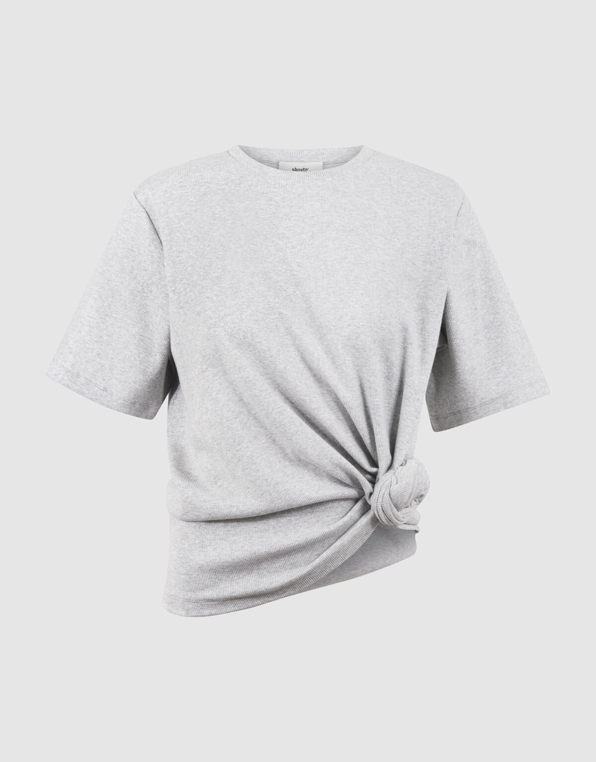 Knot T-shirt Lichtgrijs By Mieke SHOEBY WOMEN
