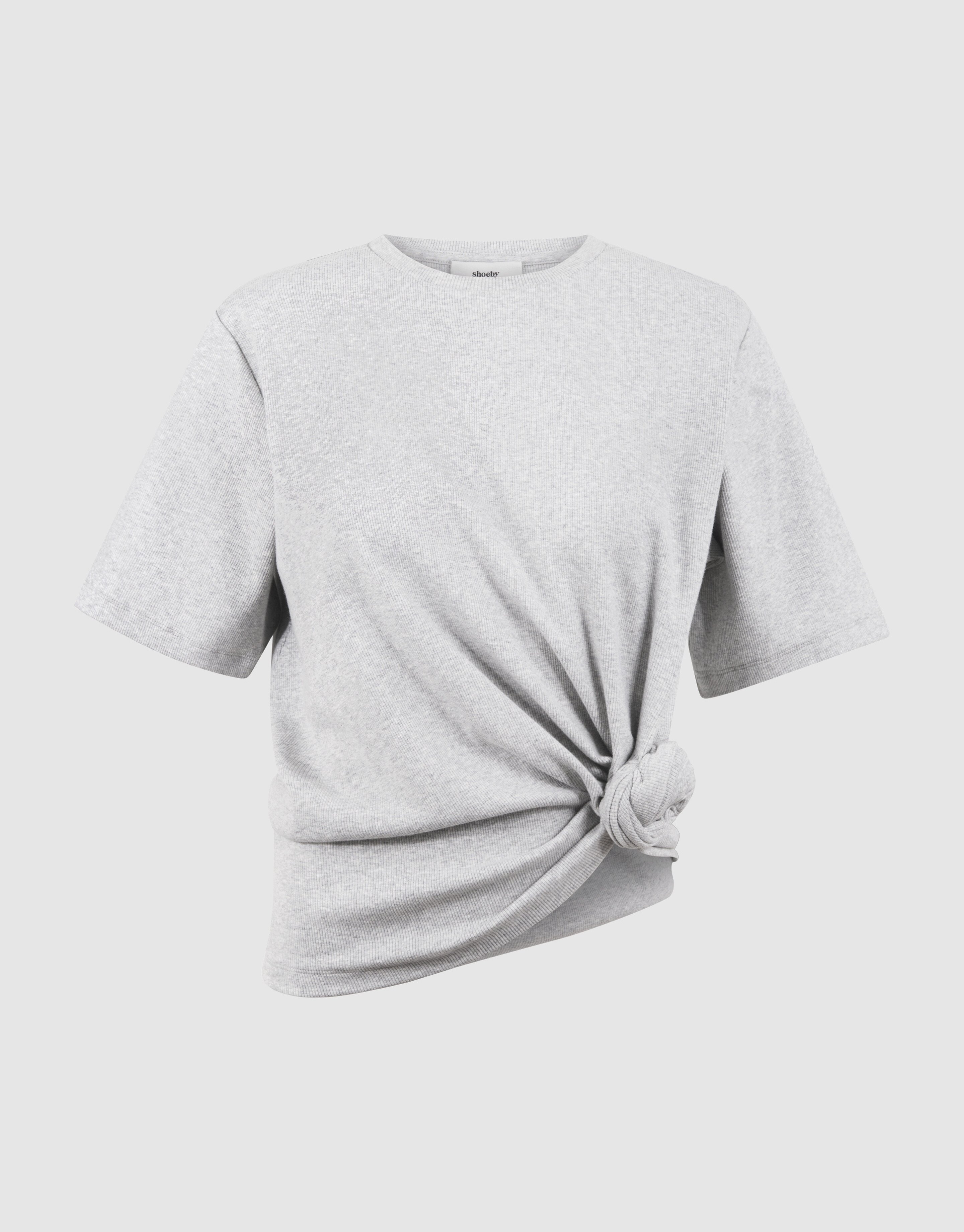 Knot T-shirt Lichtgrijs By Mieke SHOEBY WOMEN
