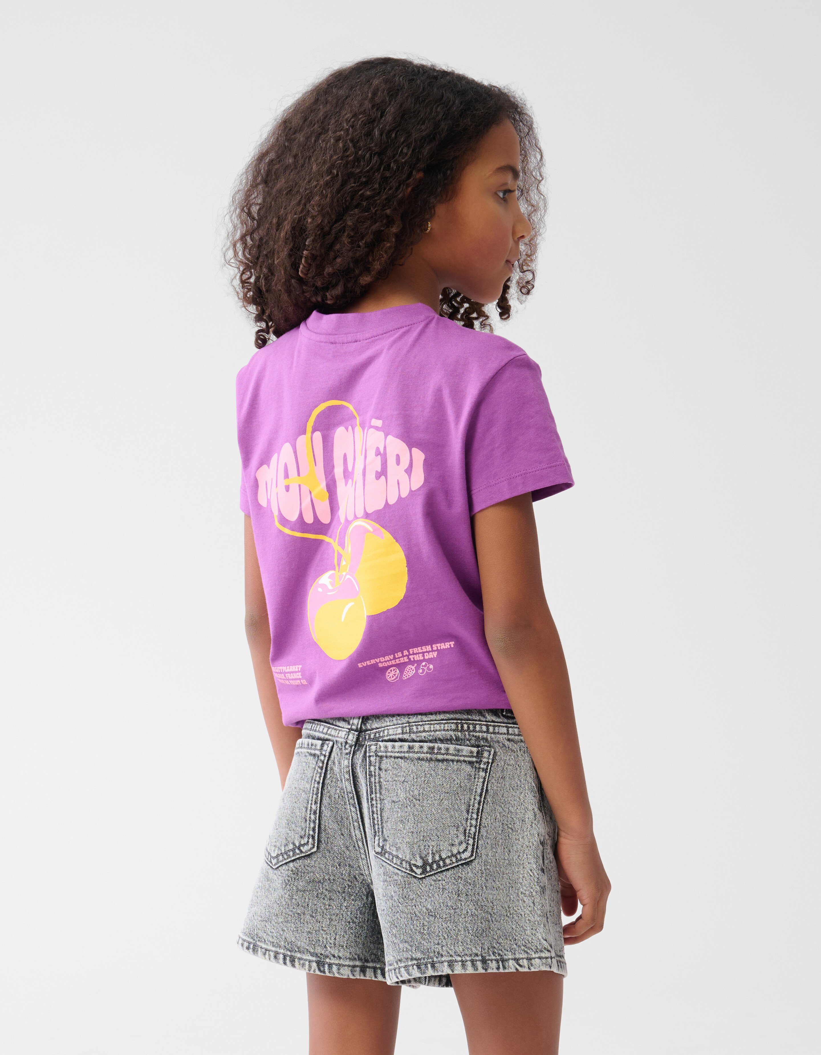 Artwork T-shirt Donkerpaars SHOEBY GIRLS
