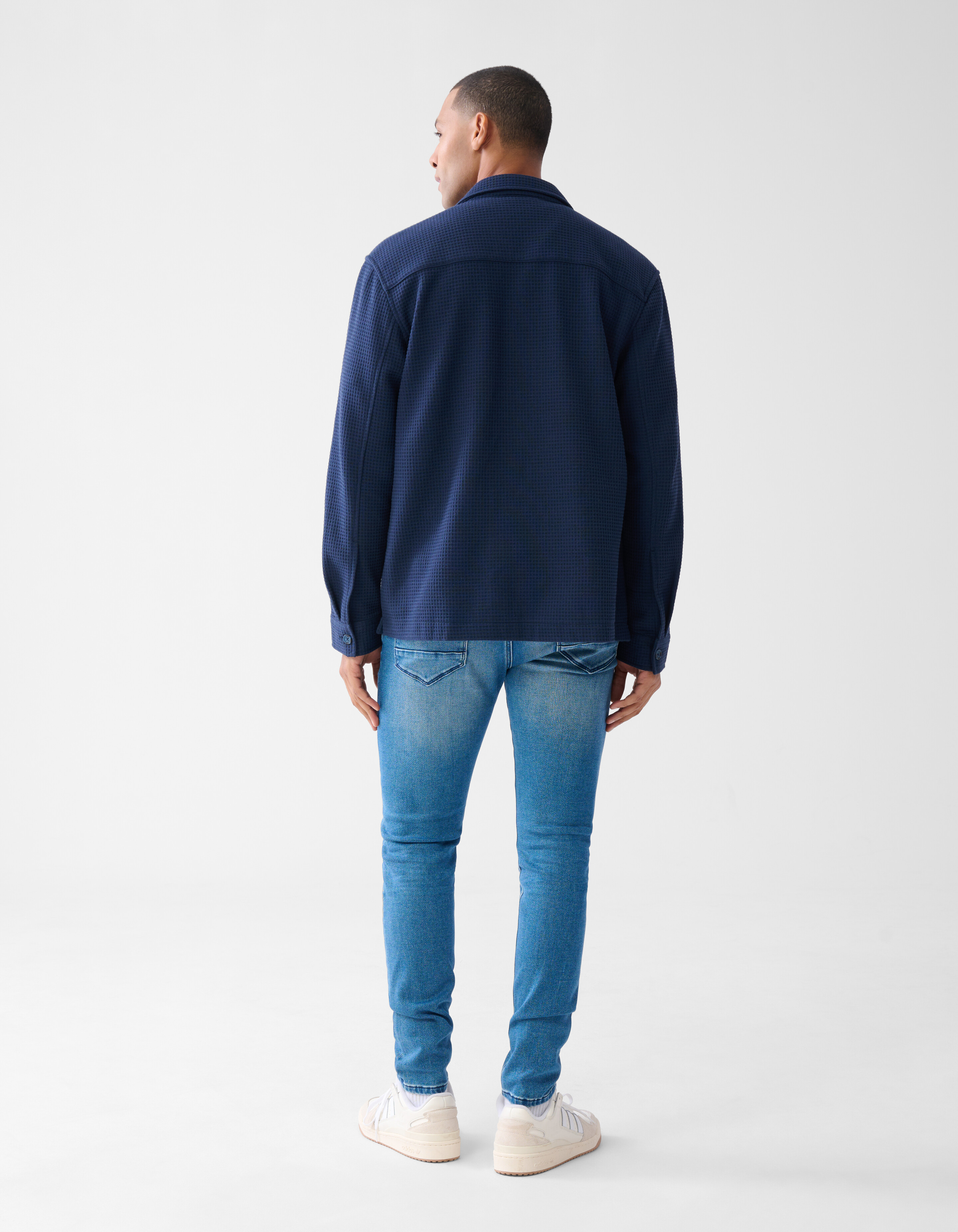 Structuur Overshirt Donkerblauw SHOEBY MEN
