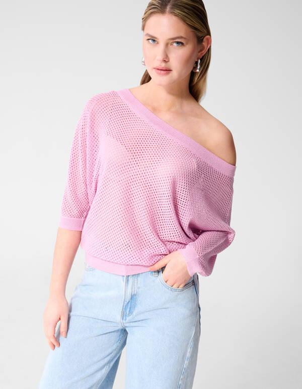 Glitter Ajour Trui Roze SHOEBY WOMEN