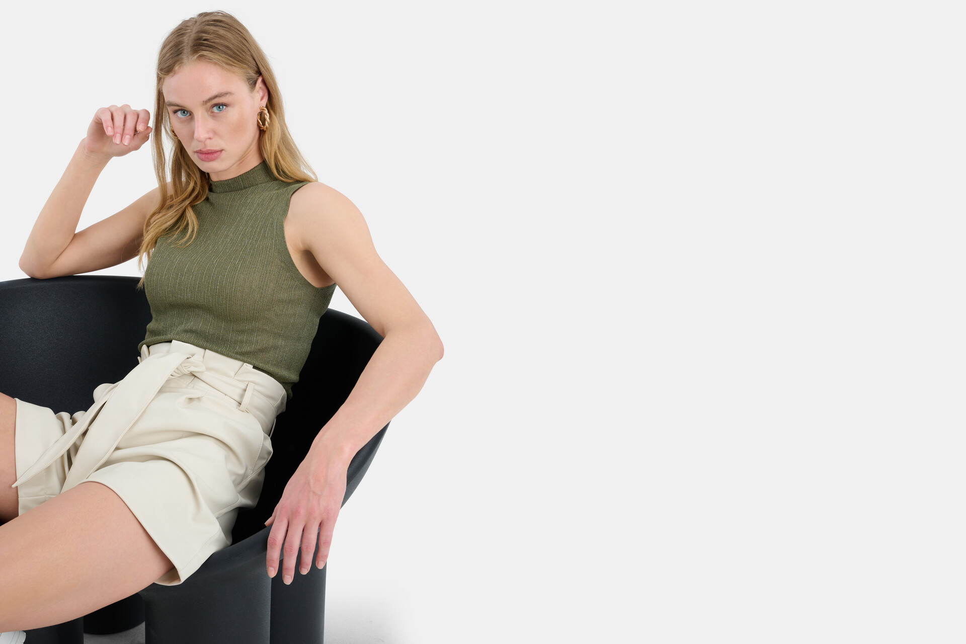 Mouwloze Top Donkergroen SHOEBY WOMEN