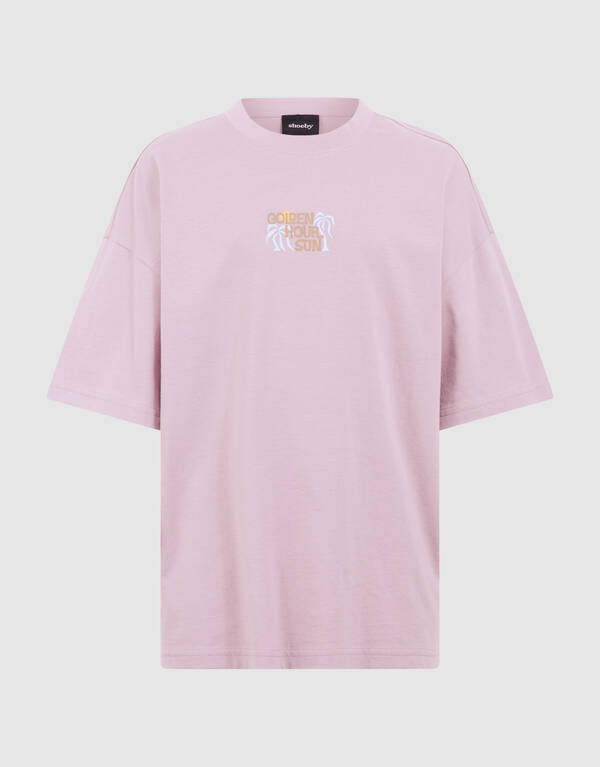 Golden Hour Artwork T-shirt Lichtpaars SHOEBY BOYS