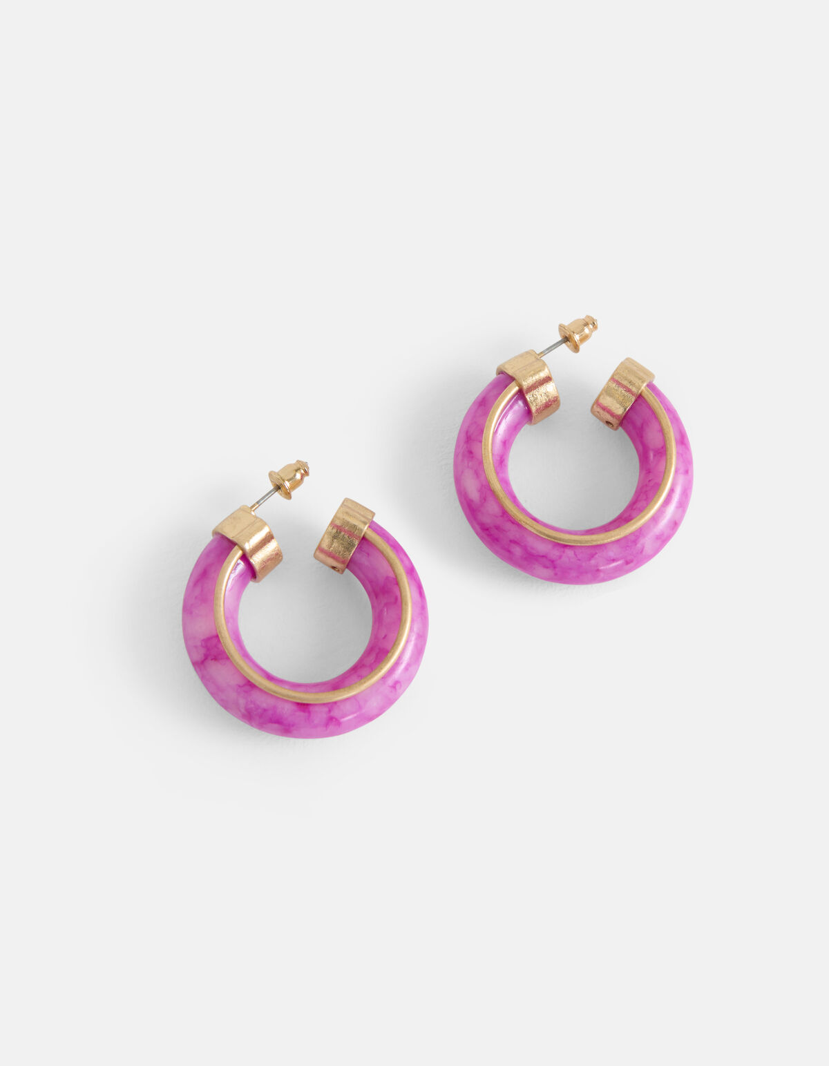 Hoops Oorbellen Paars SHOEBY ACCESSOIRES