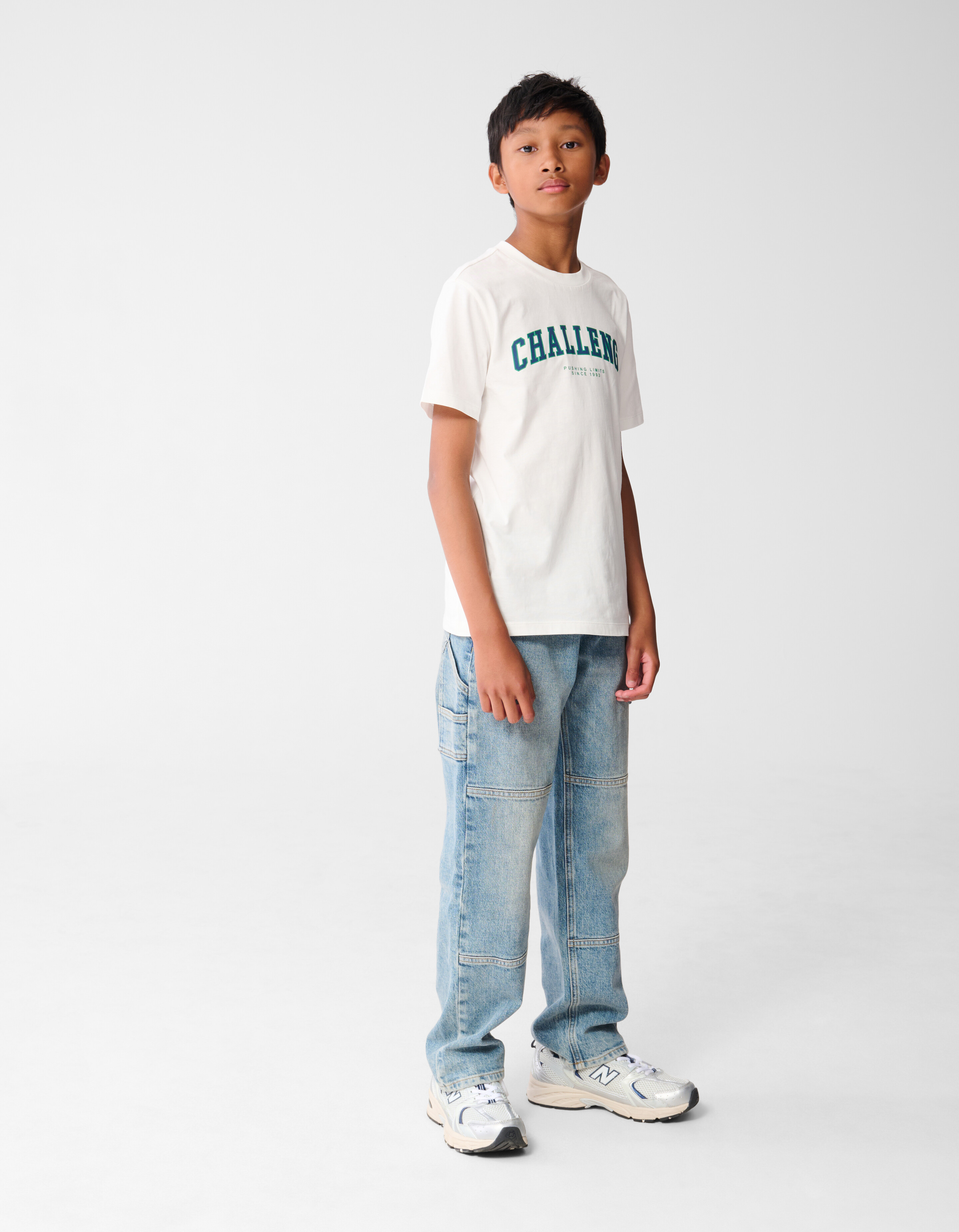 Challenge Artwork T-shirt Wit SHOEBY BOYS