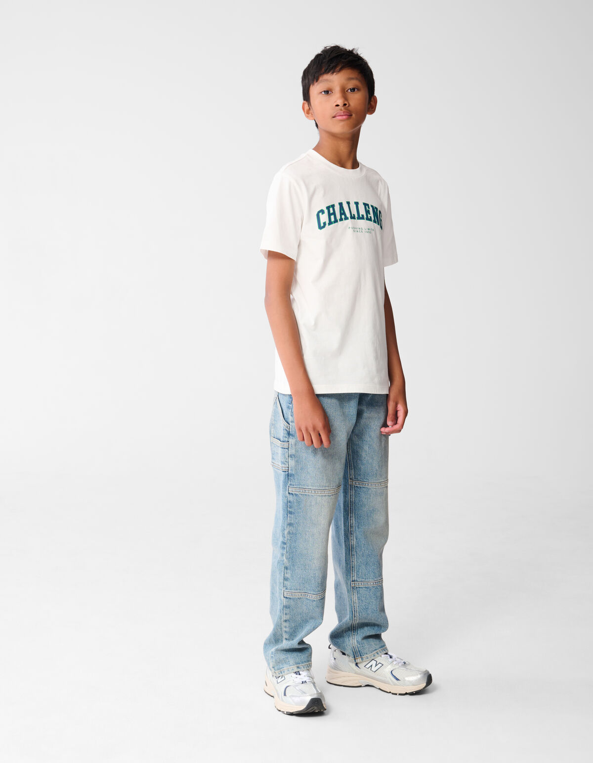 Challenge Artwork T-shirt Wit SHOEBY BOYS