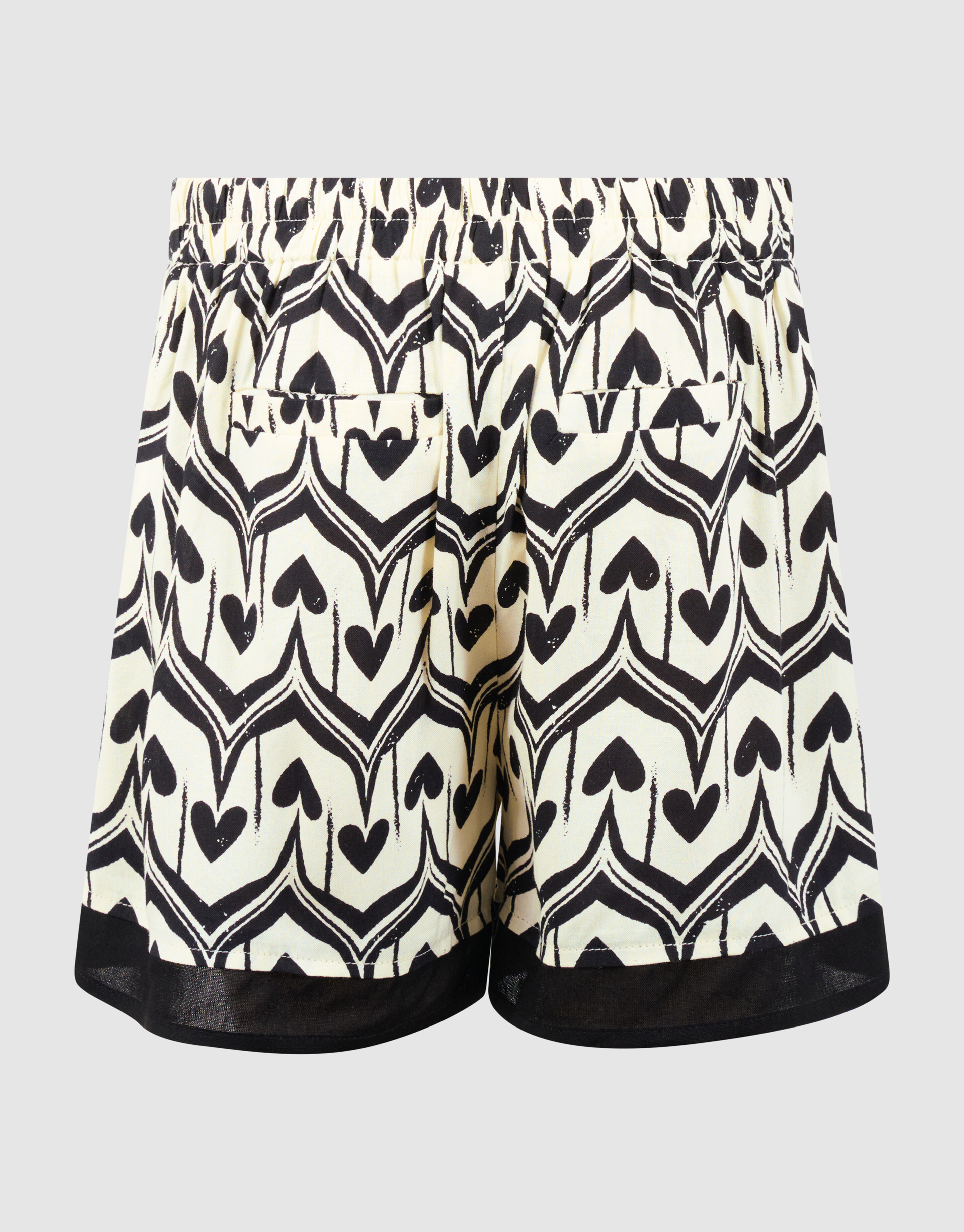 Heart Print Skort Gebroken Wit/Zwart SHOEBY GIRLS