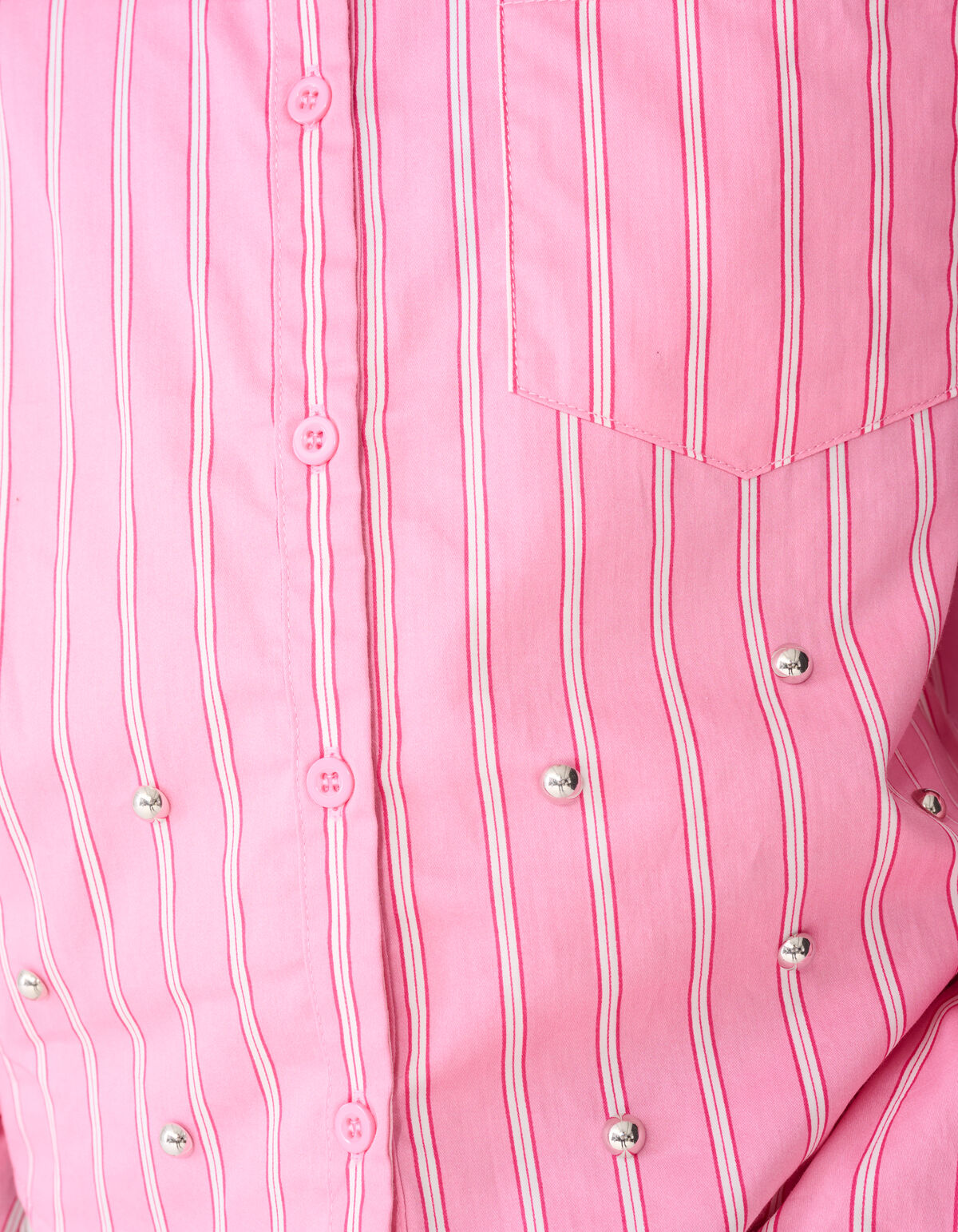Pinstripe Stud Blouse Roze SHOEBY GIRLS