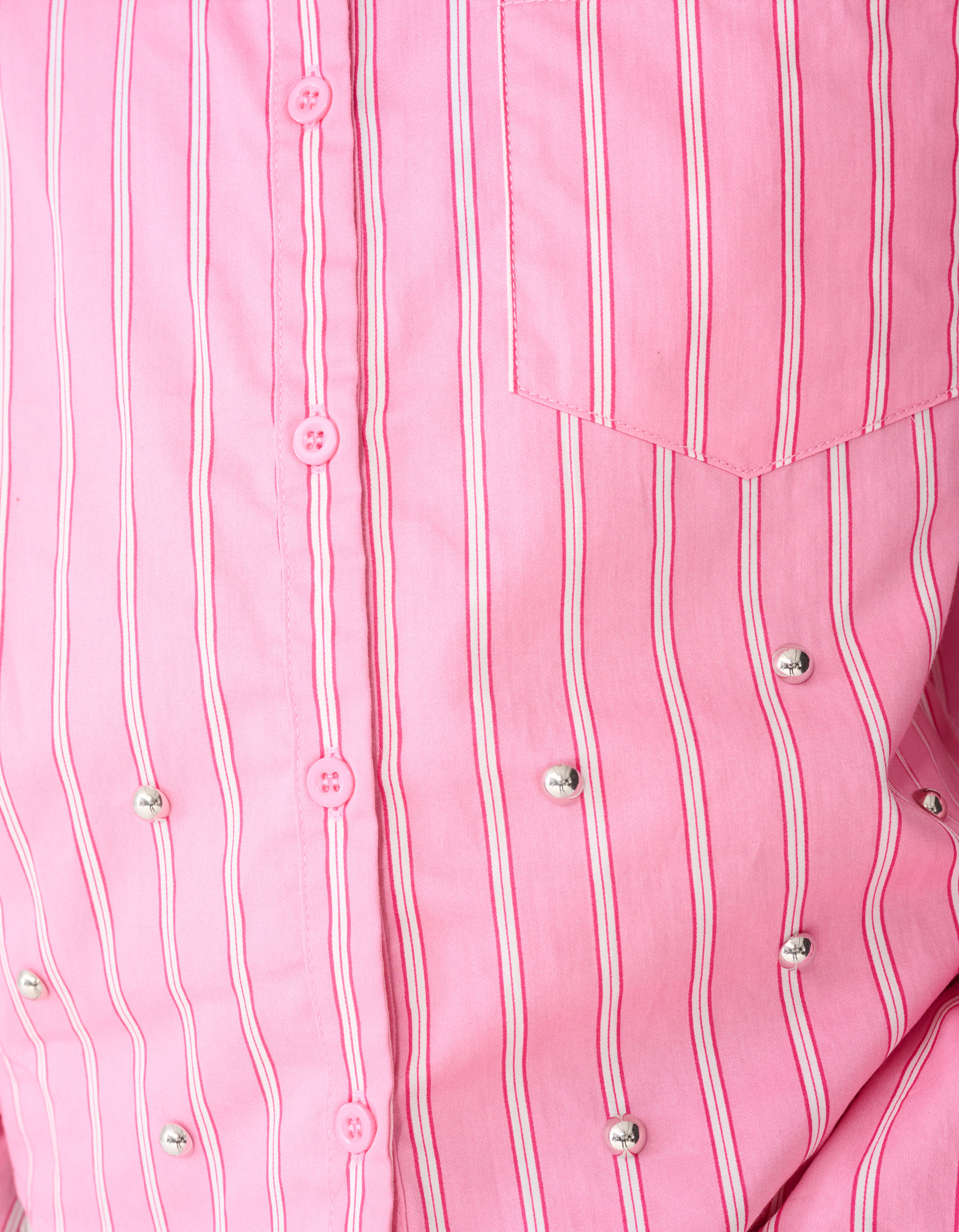 Pinstripe Stud Blouse Roze SHOEBY GIRLS