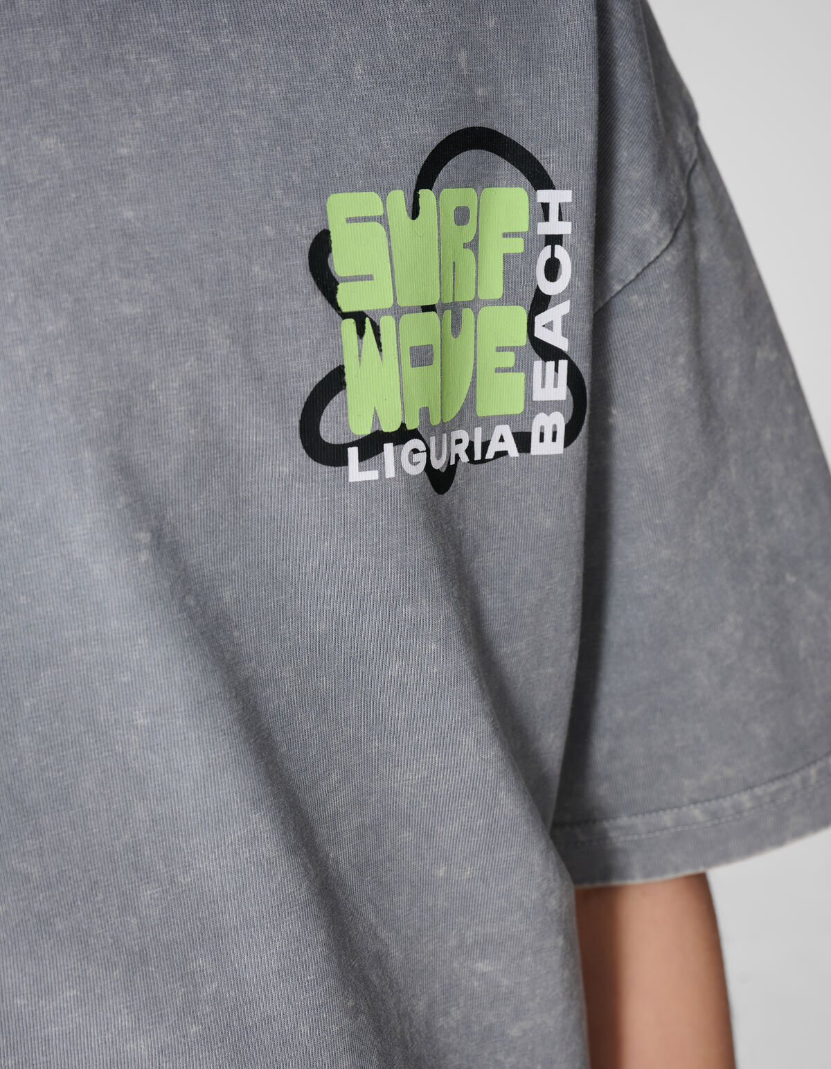 Surf Wave Artwork T-shirt Grijs SHOEBY BOYS