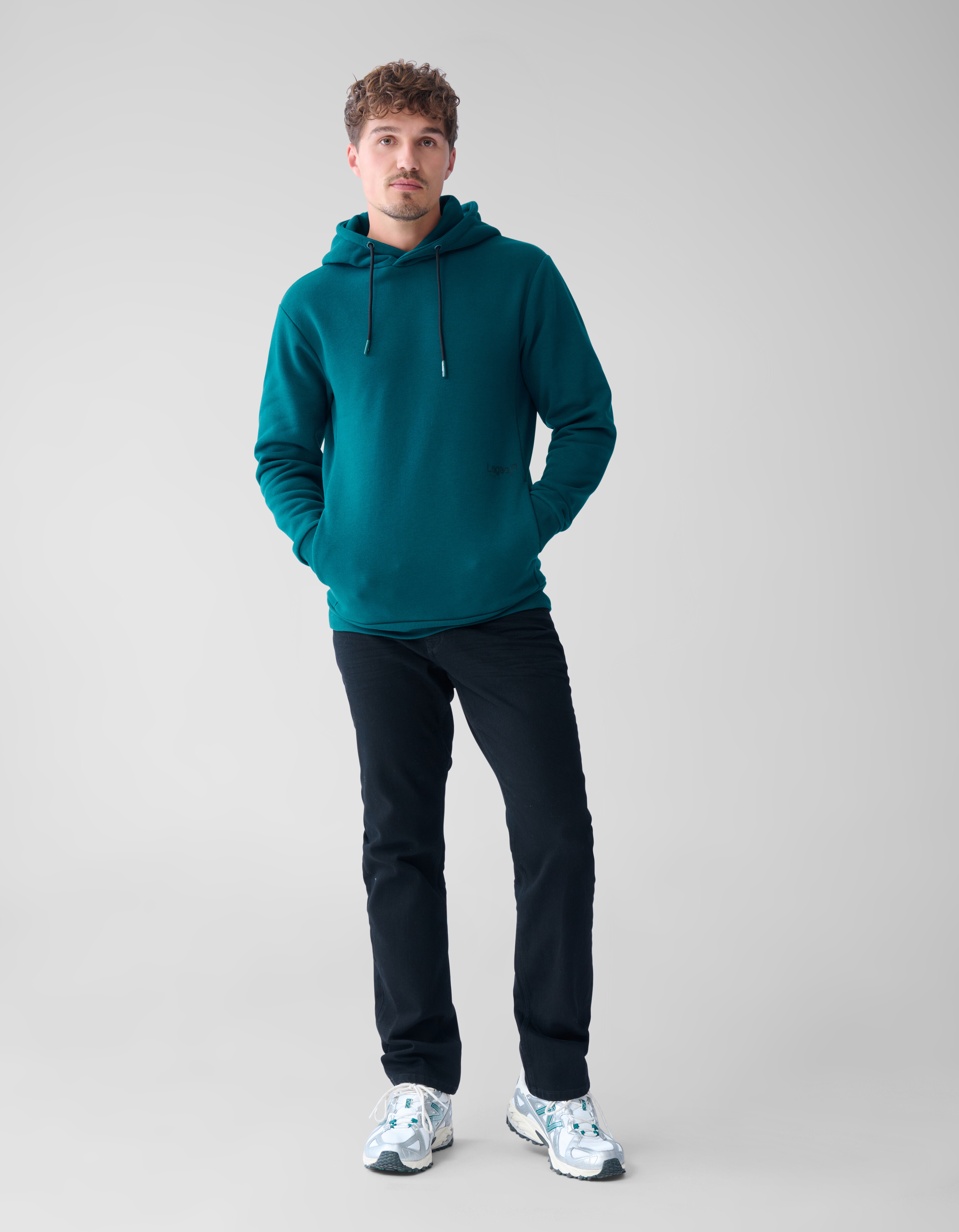 Basis Hoodie Donkergroen SHOEBY MEN