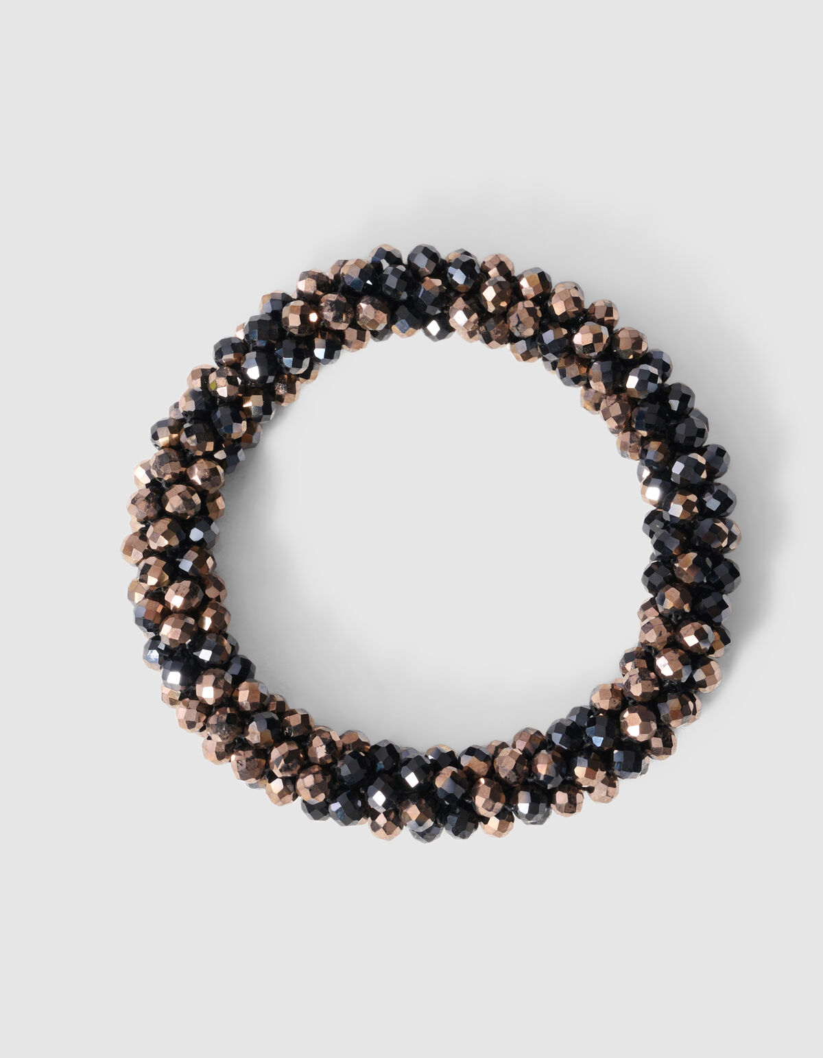 Beaded Elastieken Armband Zwart/Koper SHOEBY ACCESSOIRES