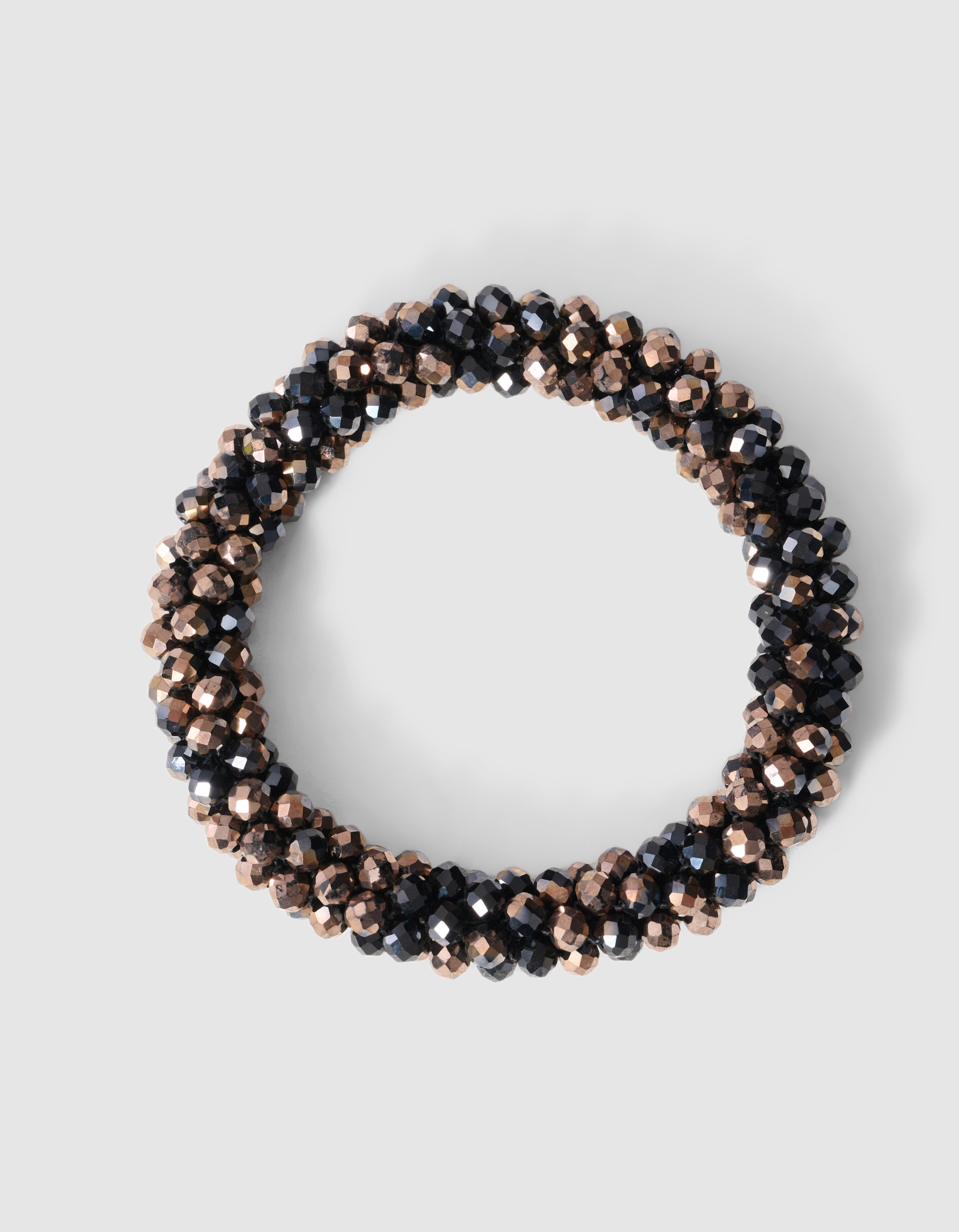 Beaded Elastieken Armband Zwart/Koper SHOEBY ACCESSOIRES