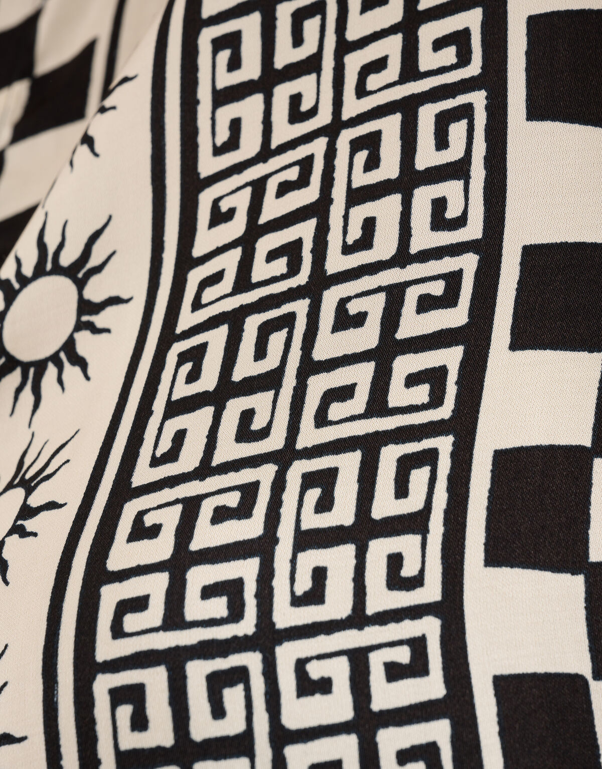 Printed Blouse Zwart/Gebroken Wit SHOEBY WOMEN