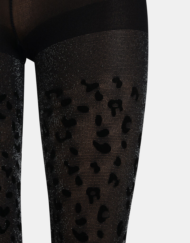 Flock Leopard Glitter Panty
