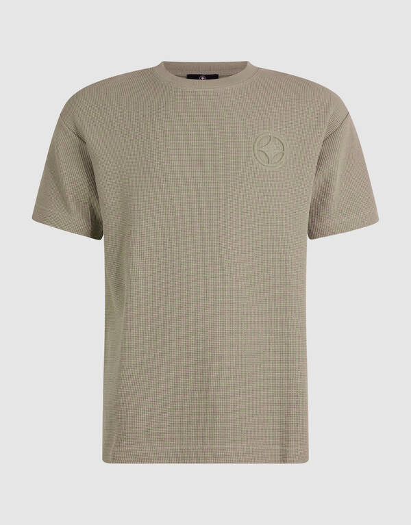 Waffle T-shirt Groen SHOEBY MEN