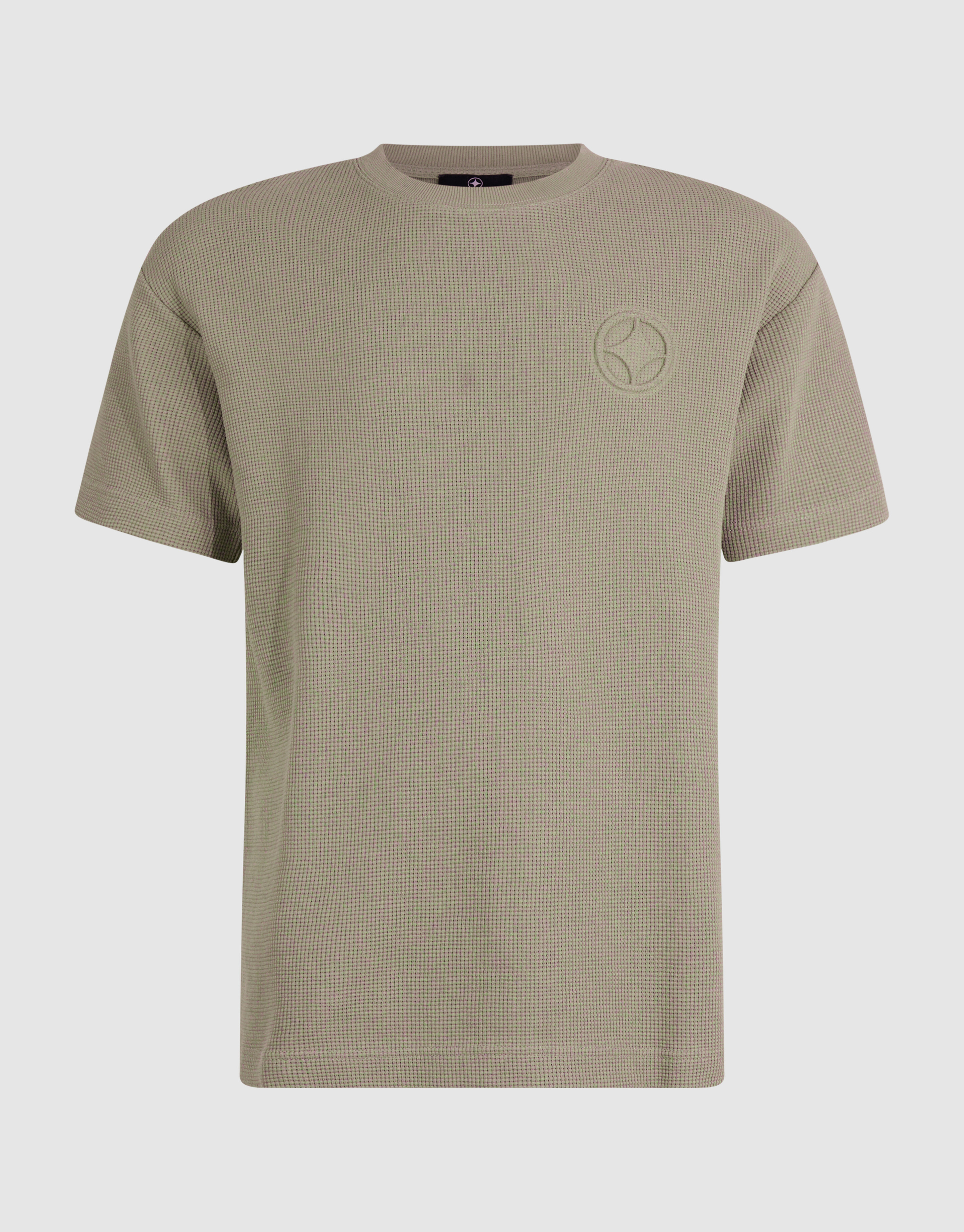 Waffle T-shirt Groen SHOEBY MEN