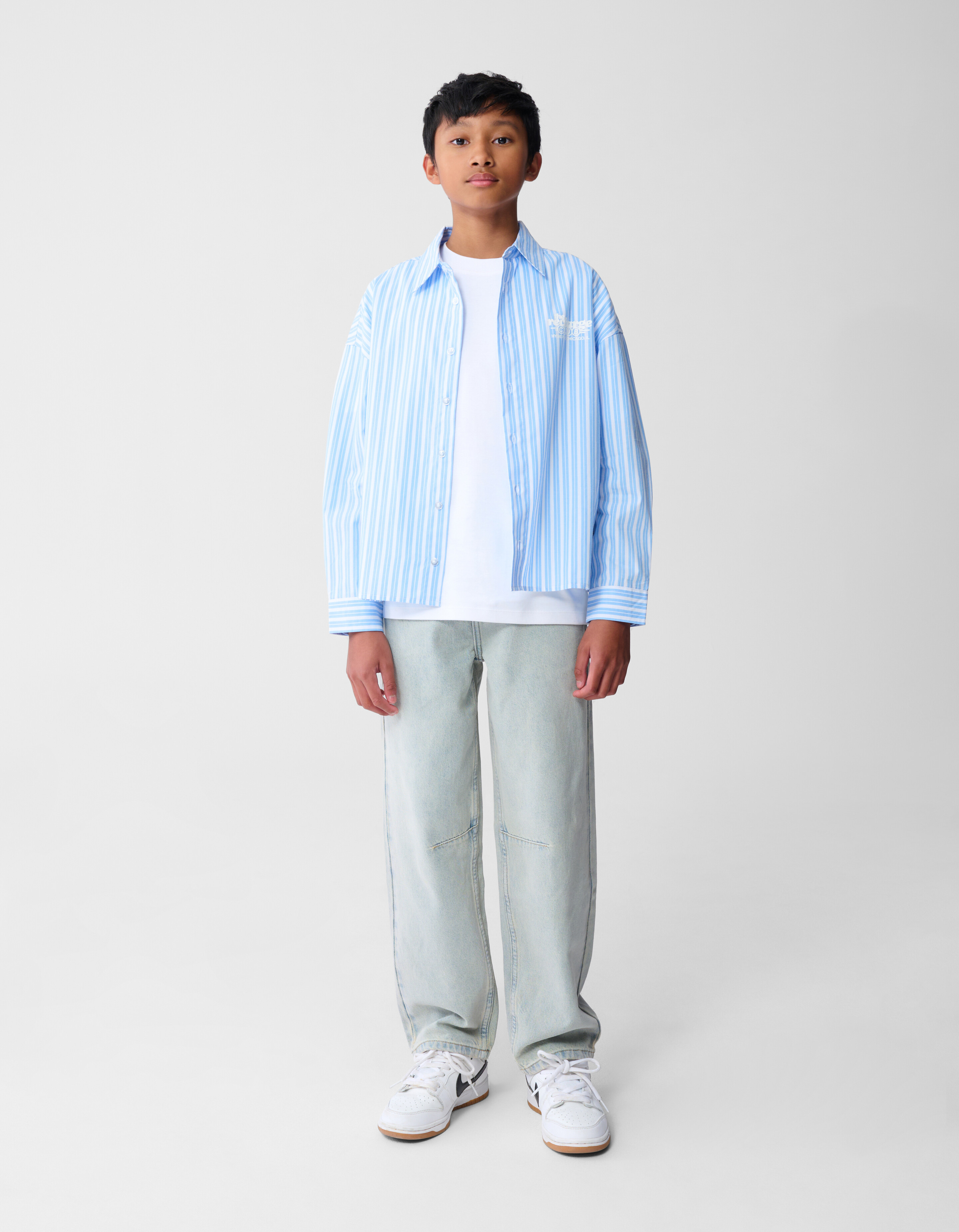 Stripe Artwork Overhemd Lichtblauw SHOEBY BOYS