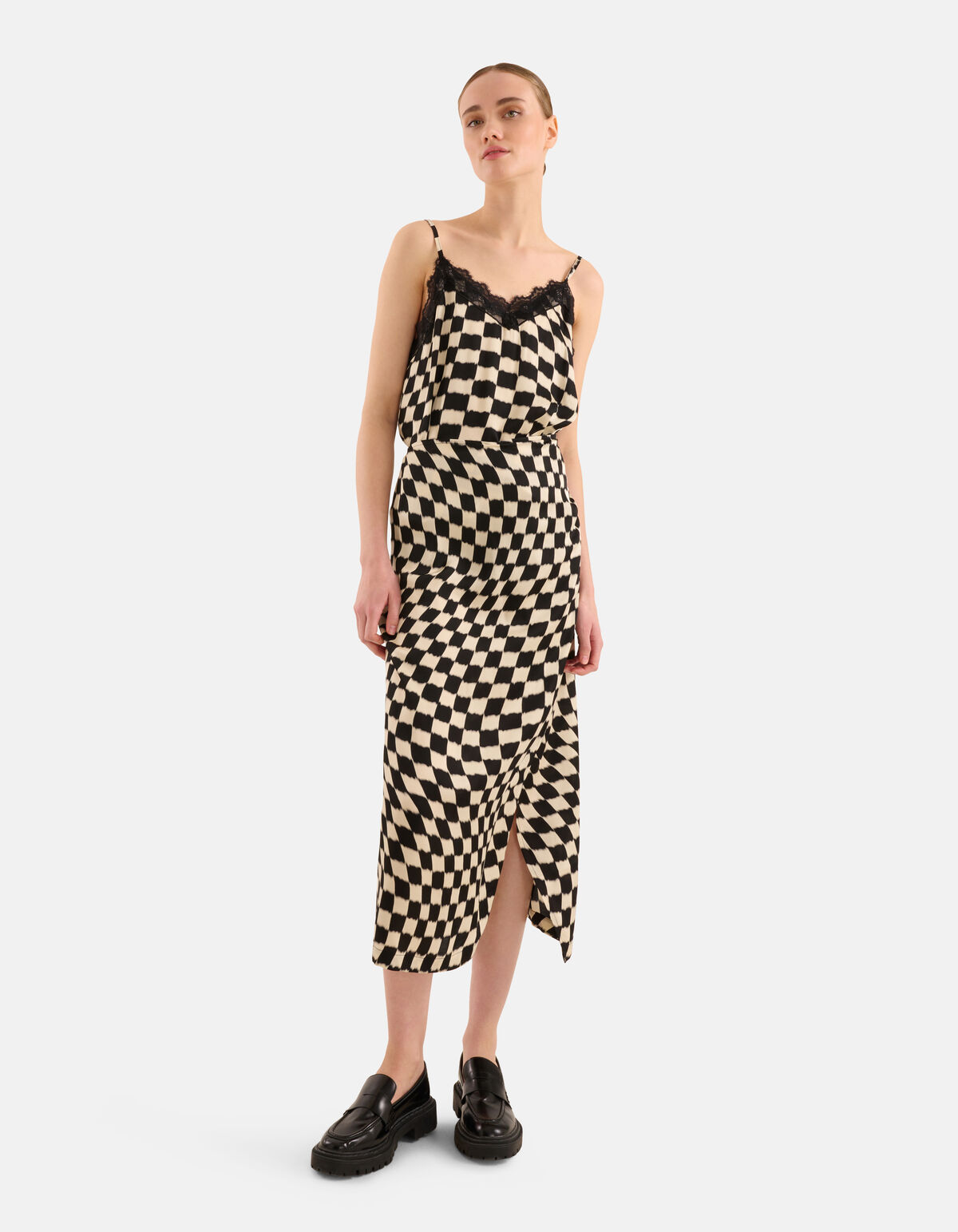 Printed Rok Zwart/Gebroken Wit SHOEBY WOMEN