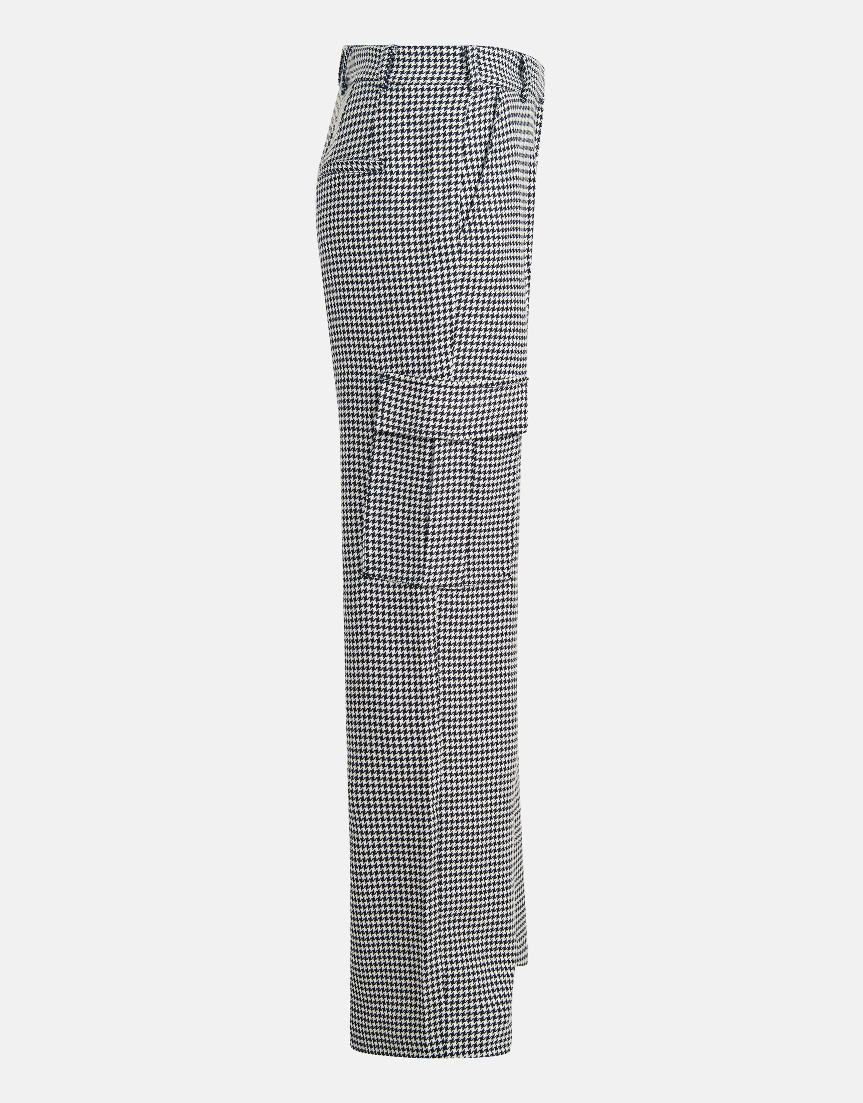 Pied-De-Poule Cargo Broek Zwart/Wit SHOEBY WOMEN