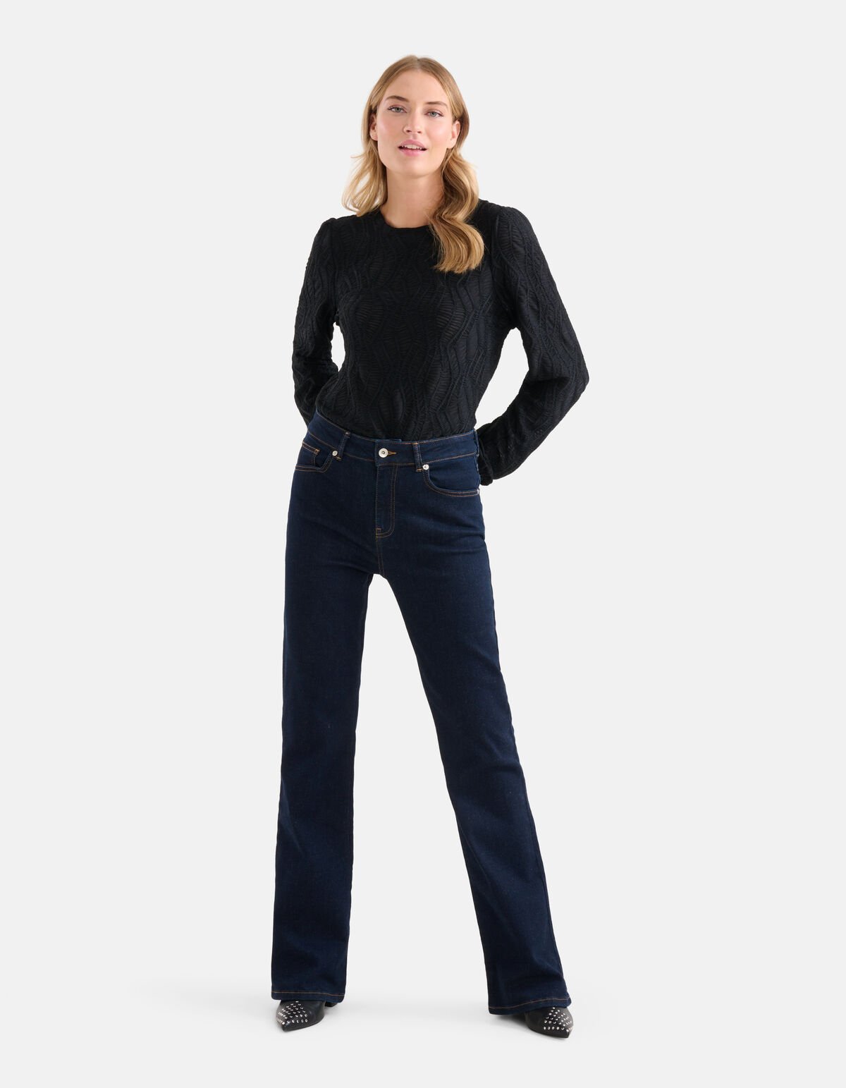 Flared Jeans Donkerblauw SHOEBY WOMEN