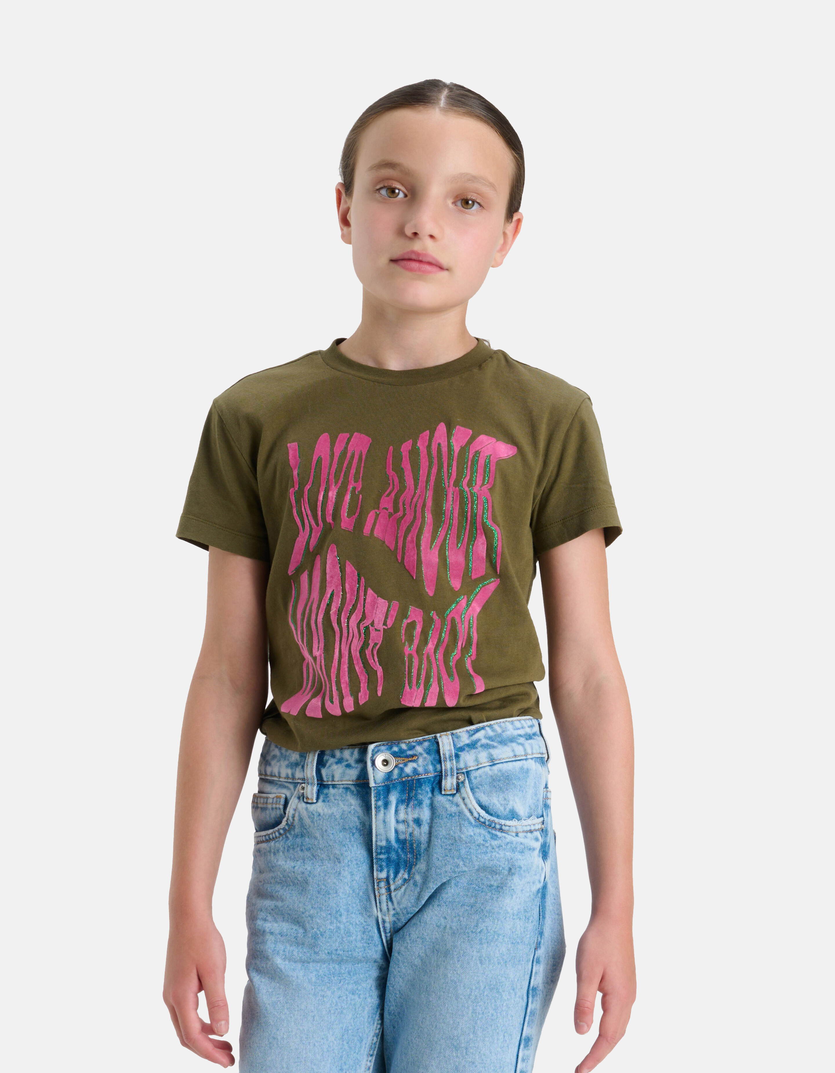 Printed T-shirt Donkergroen SHOEBY GIRLS