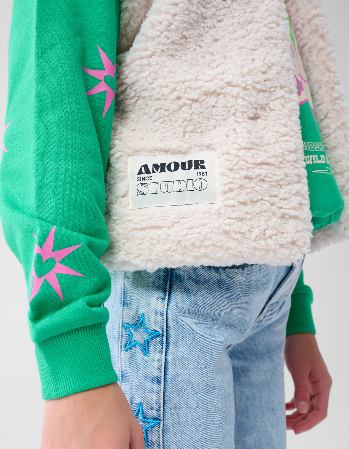 Teddy Label Gilet Gebroken Wit SHOEBY GIRLS