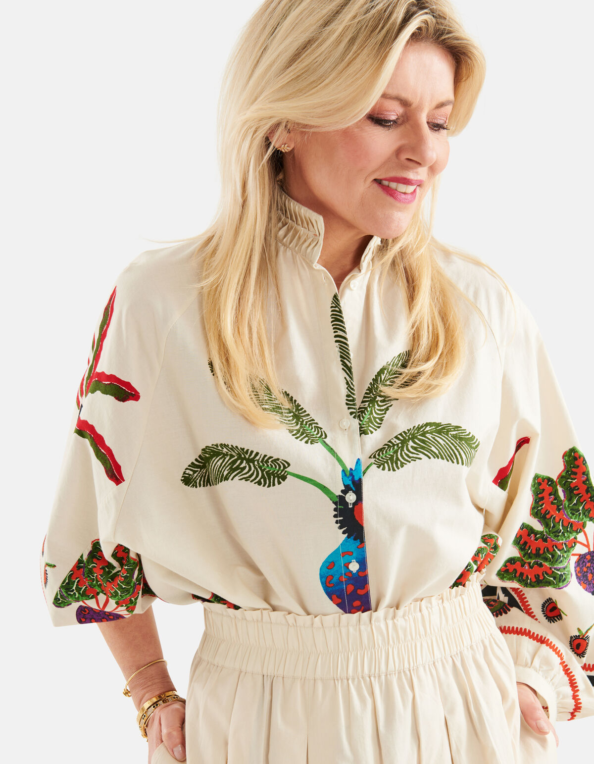 Printed Blouse Gebroken Wit By Lonneke SHOEBY WOMEN