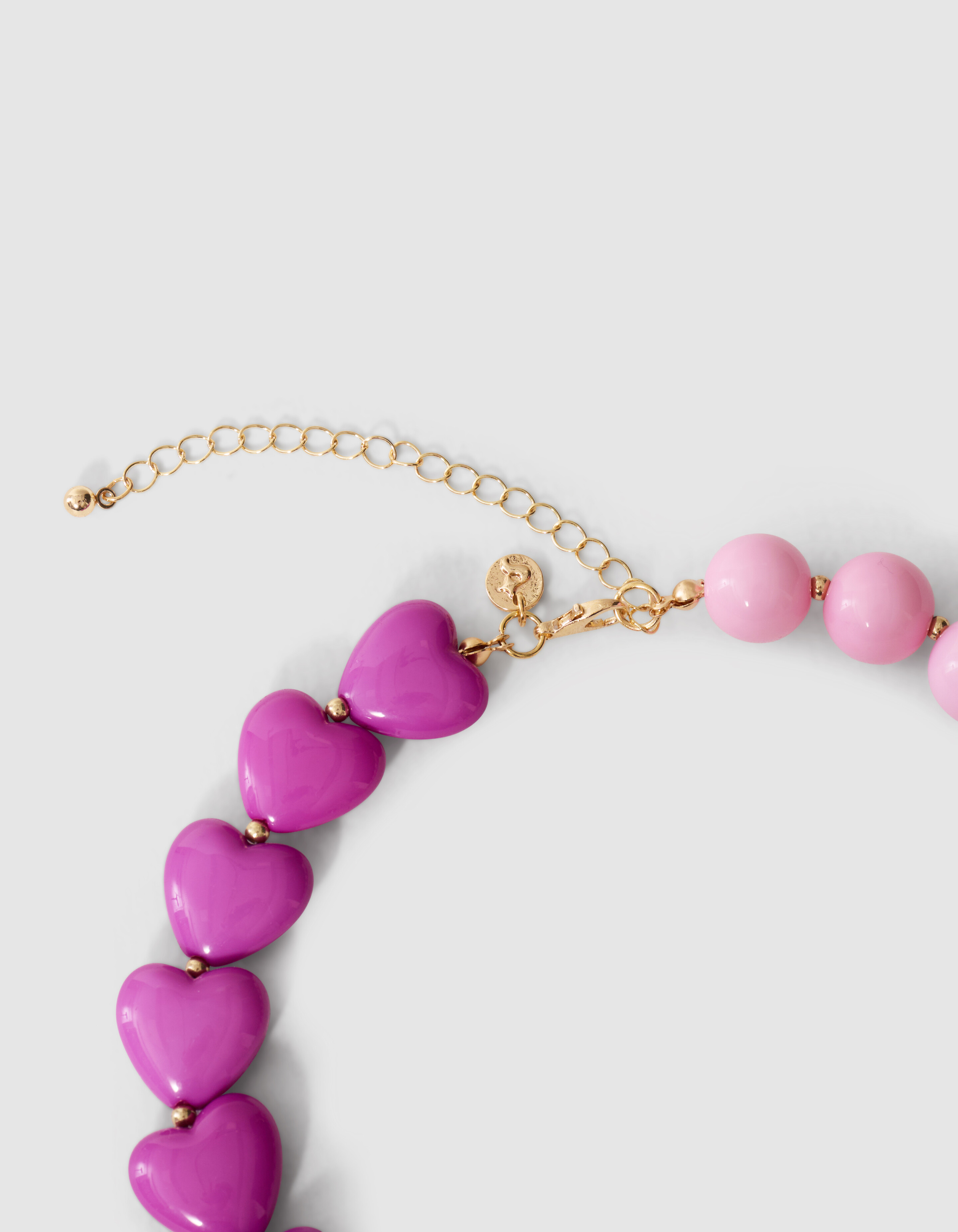 Heart Ketting Roze/Paars SHOEBY ACCESSOIRES