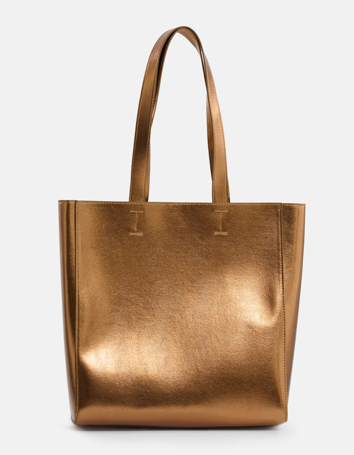Metallic Shopper Tas Brons SHOEBY ACCESSOIRES
