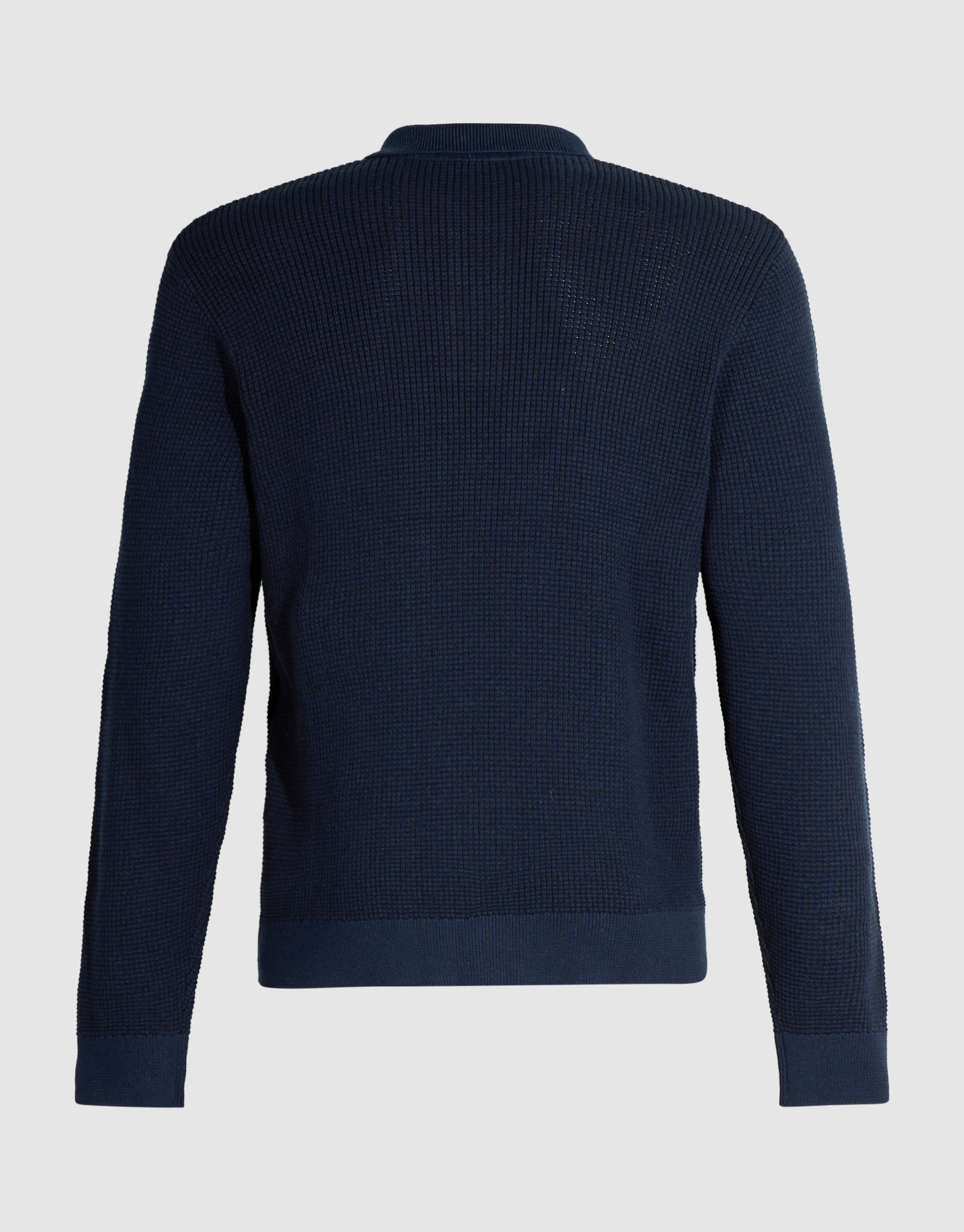 Gebreide Polo Met Knopen Donkerblauw SHOEBY MEN