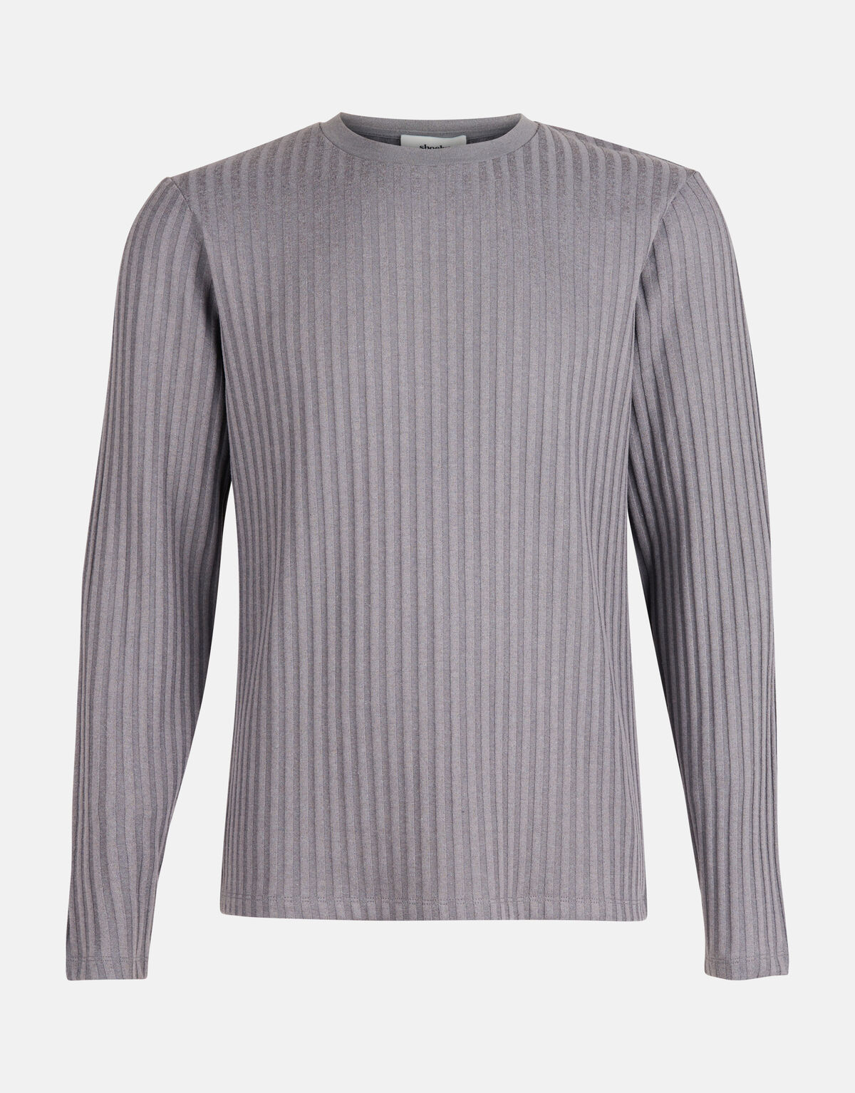 Rib T-shirt Grijs SHOEBY MEN