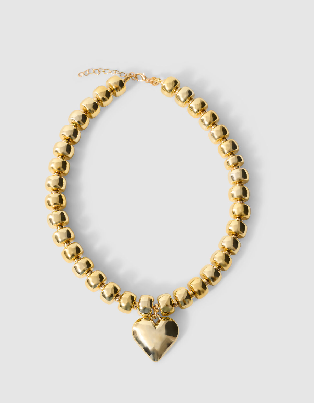 Beaded Wheel Hart Ketting Goud SHOEBY ACCESSOIRES