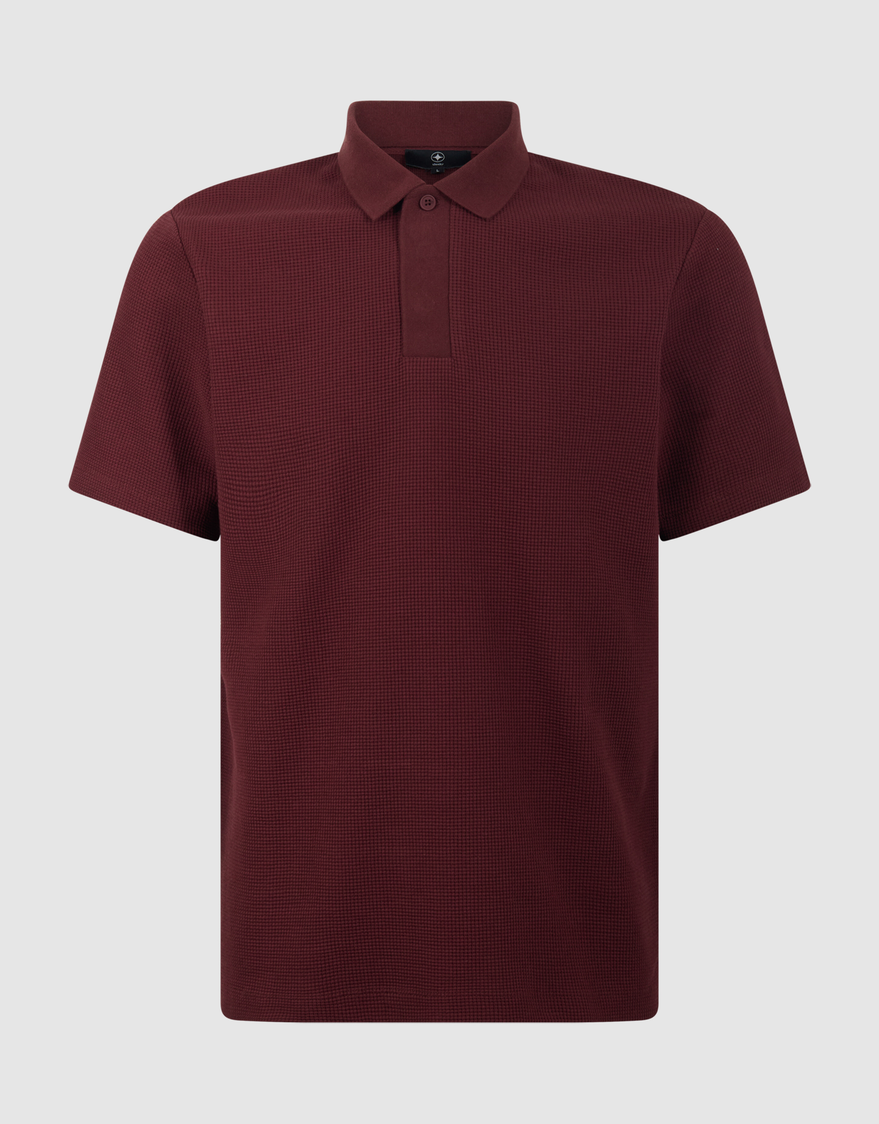 Waffle Polo Donkerrood SHOEBY MEN
