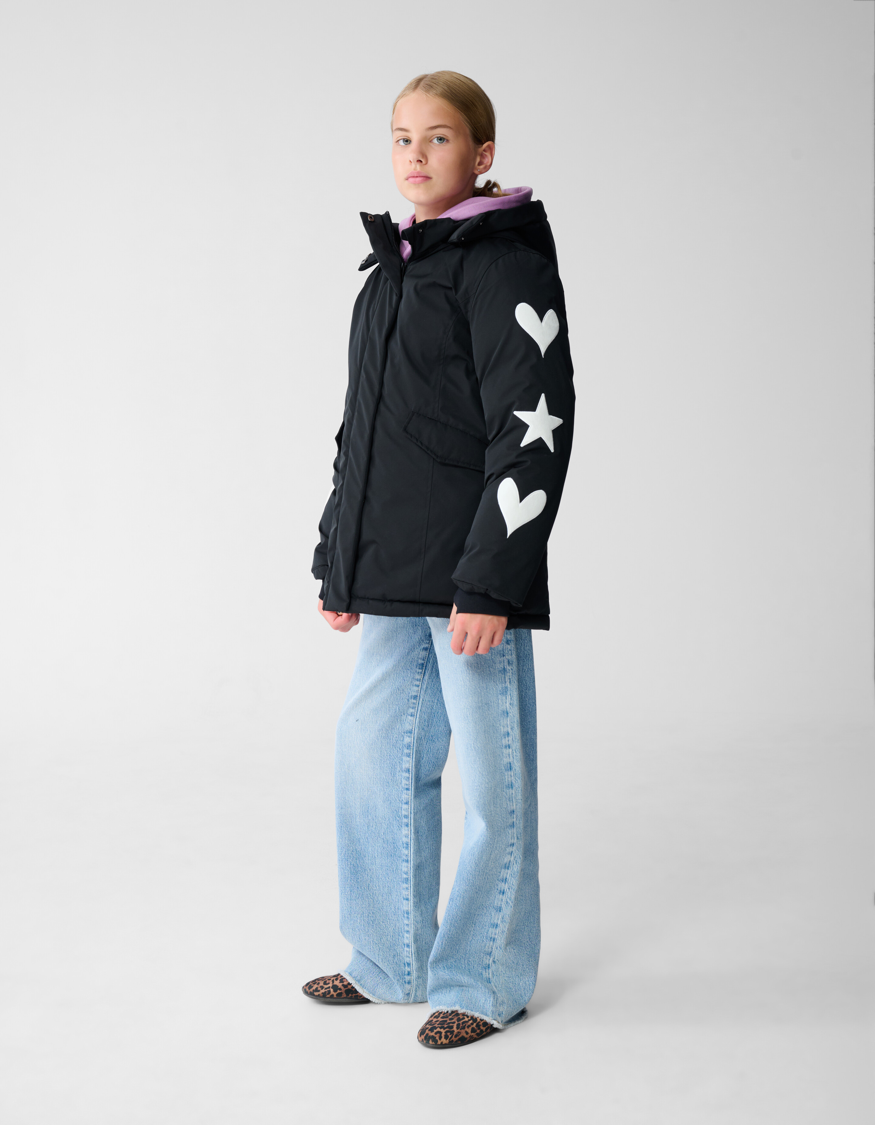Heart/Ster Jas Zwart SHOEBY GIRLS