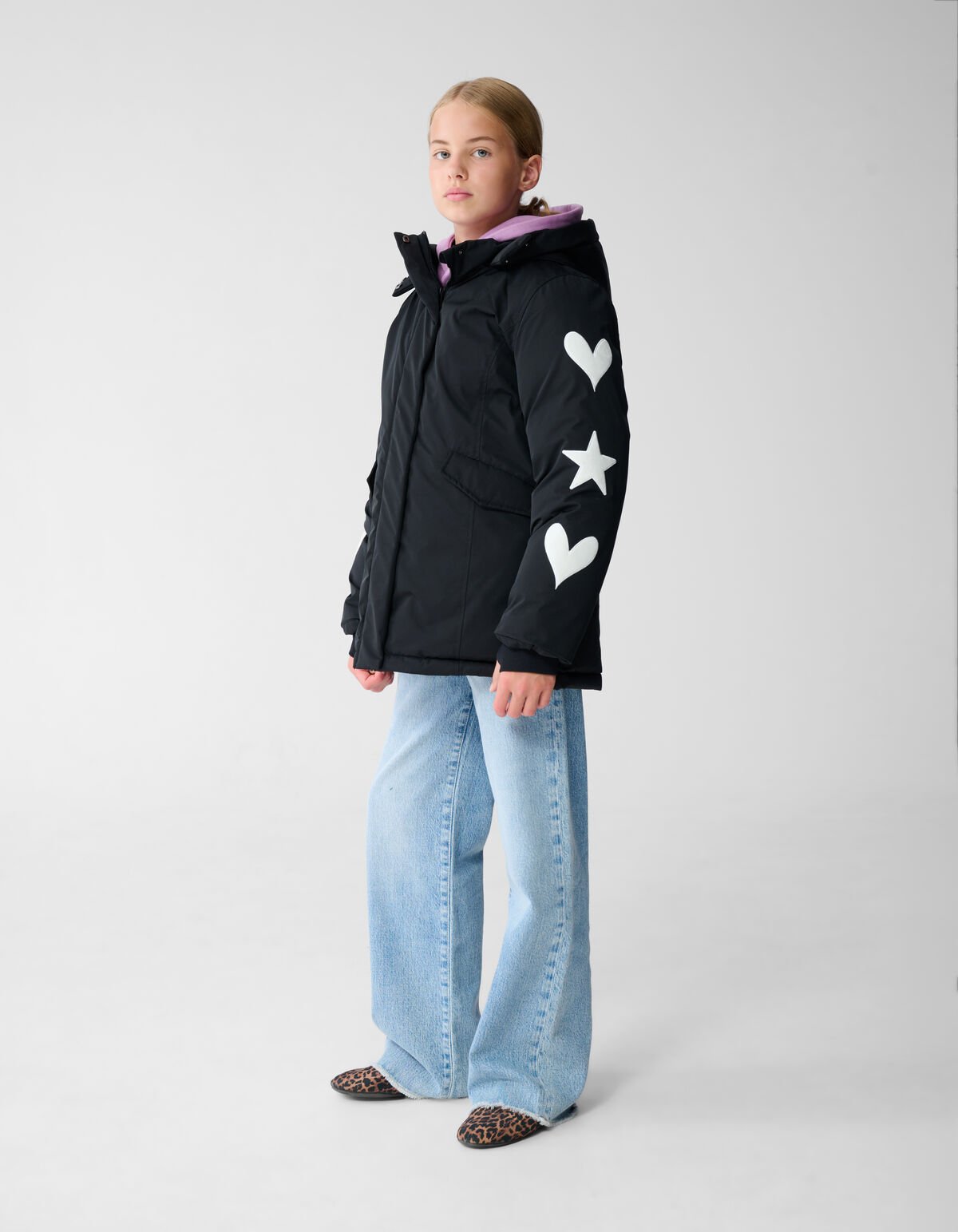 Heart/Ster Jas Zwart SHOEBY GIRLS