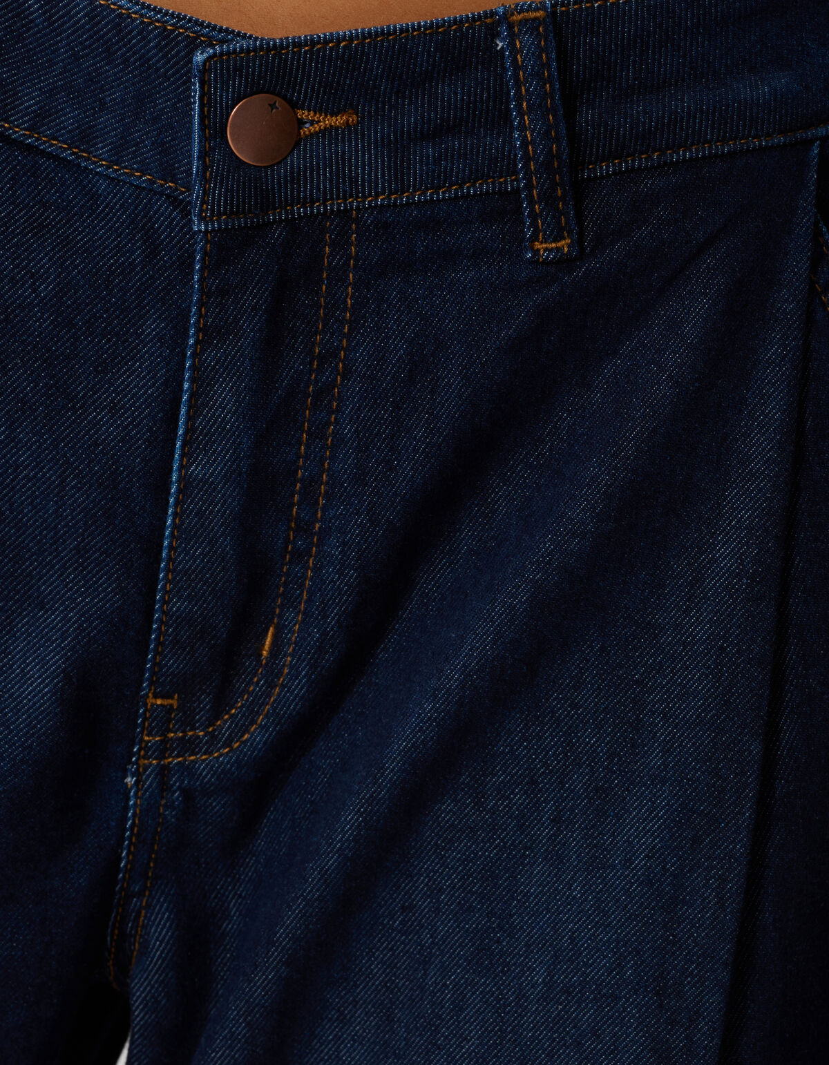 Pleated Wide Leg Fit Jeans Donkerblauw SHOEBY WOMEN
