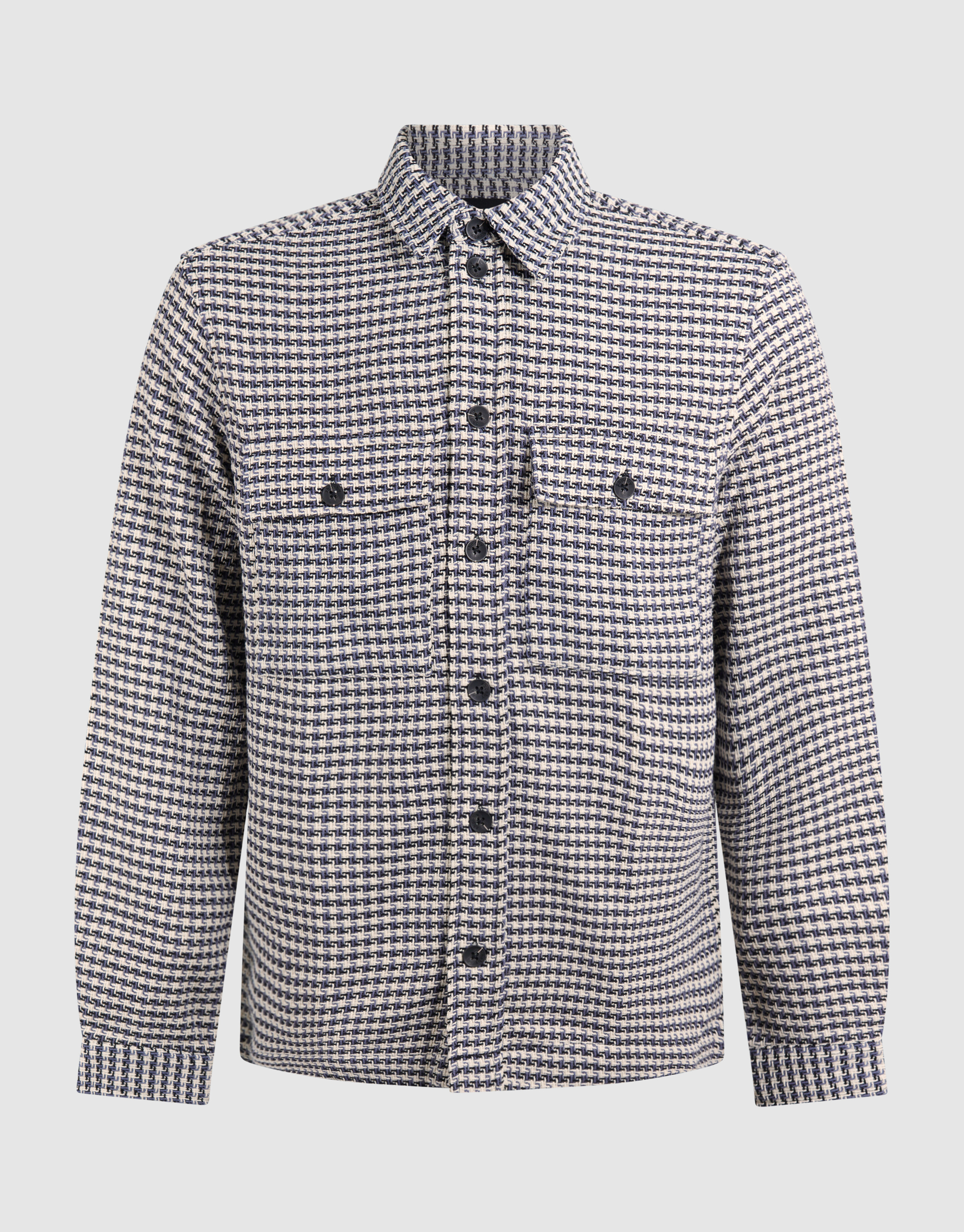 Pied De Poule Overshirt Zand SHOEBY MEN