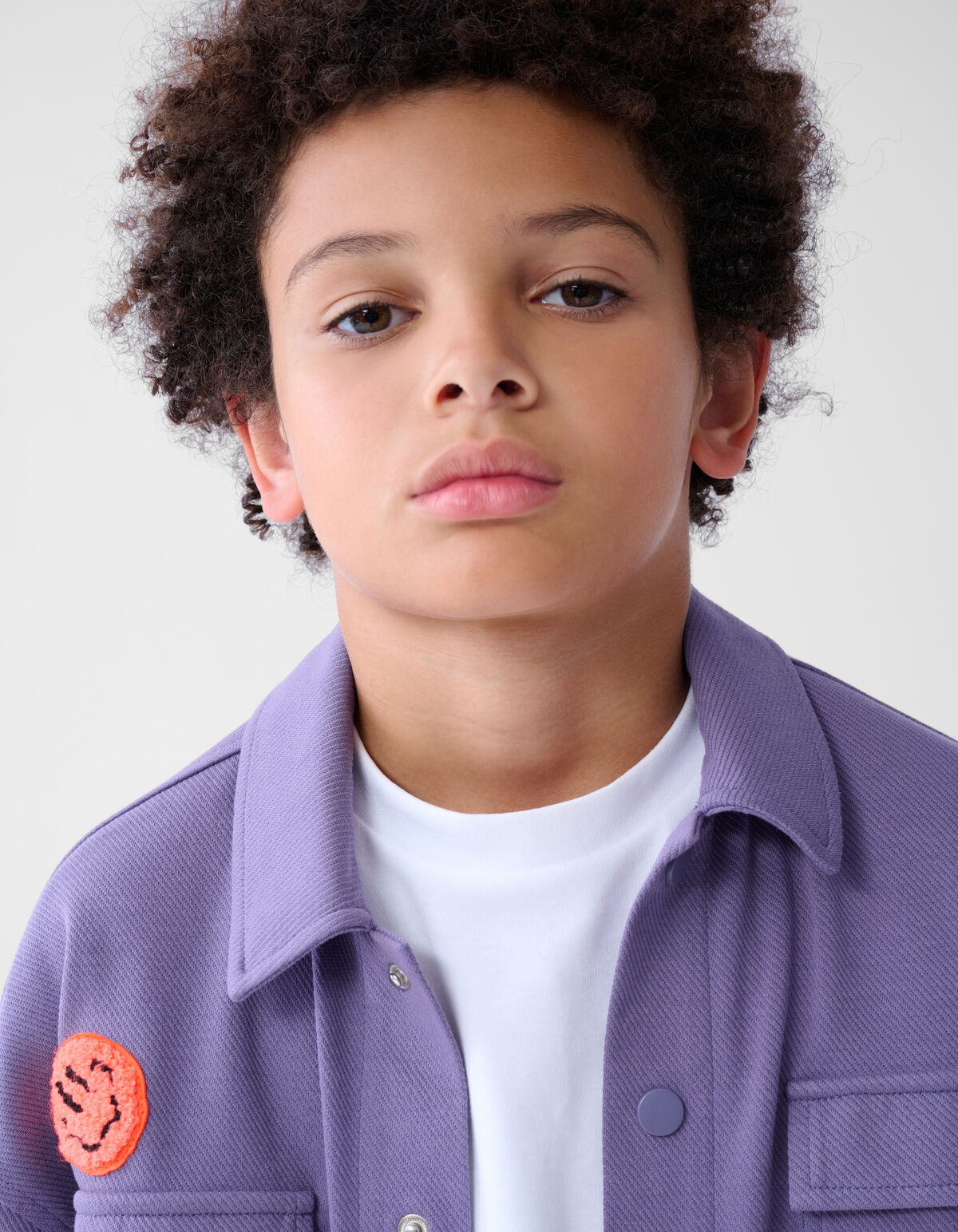 Towelling Patch Overshirt Paars SHOEBY BOYS