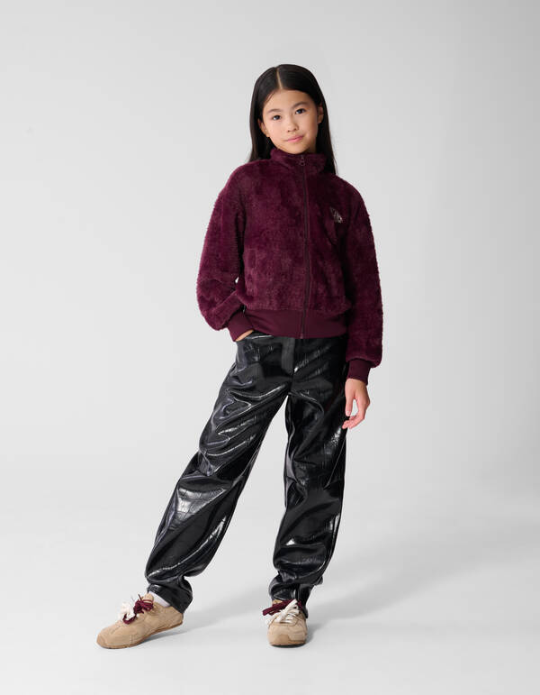 Croco Barrel Fit Broek Zwart SHOEBY GIRLS