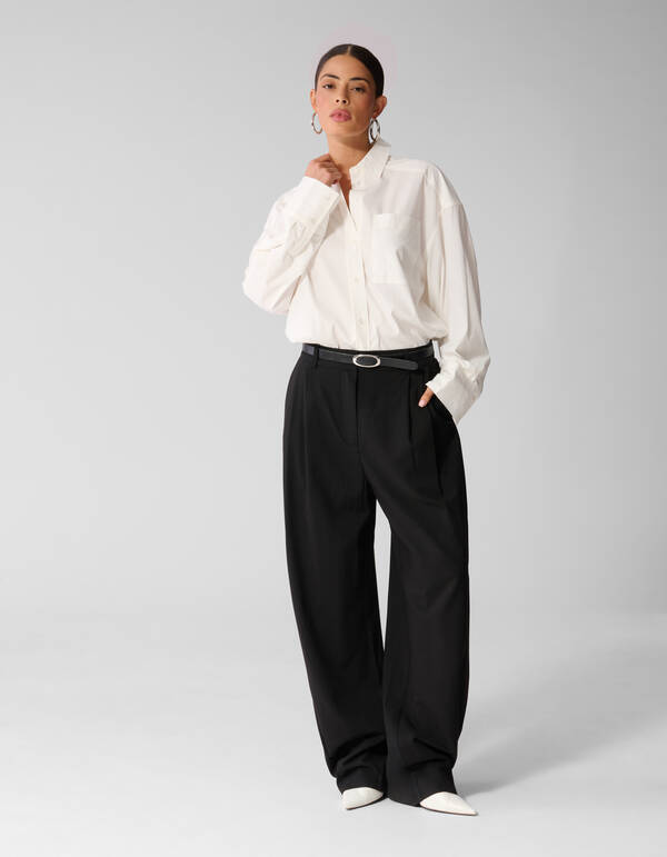 Loose Fit Pantalon Zwart By Anna SHOEBY WOMEN