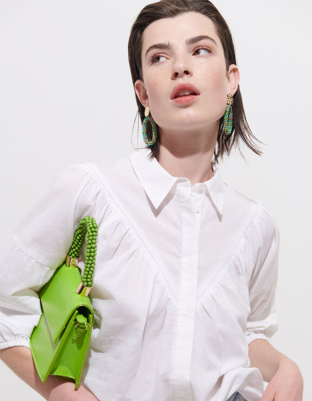 Voile Blouse Wit SHOEBY WOMEN