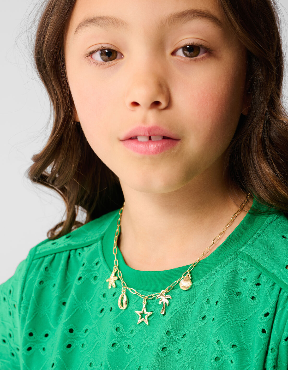 Embroidery Top Groen SHOEBY GIRLS