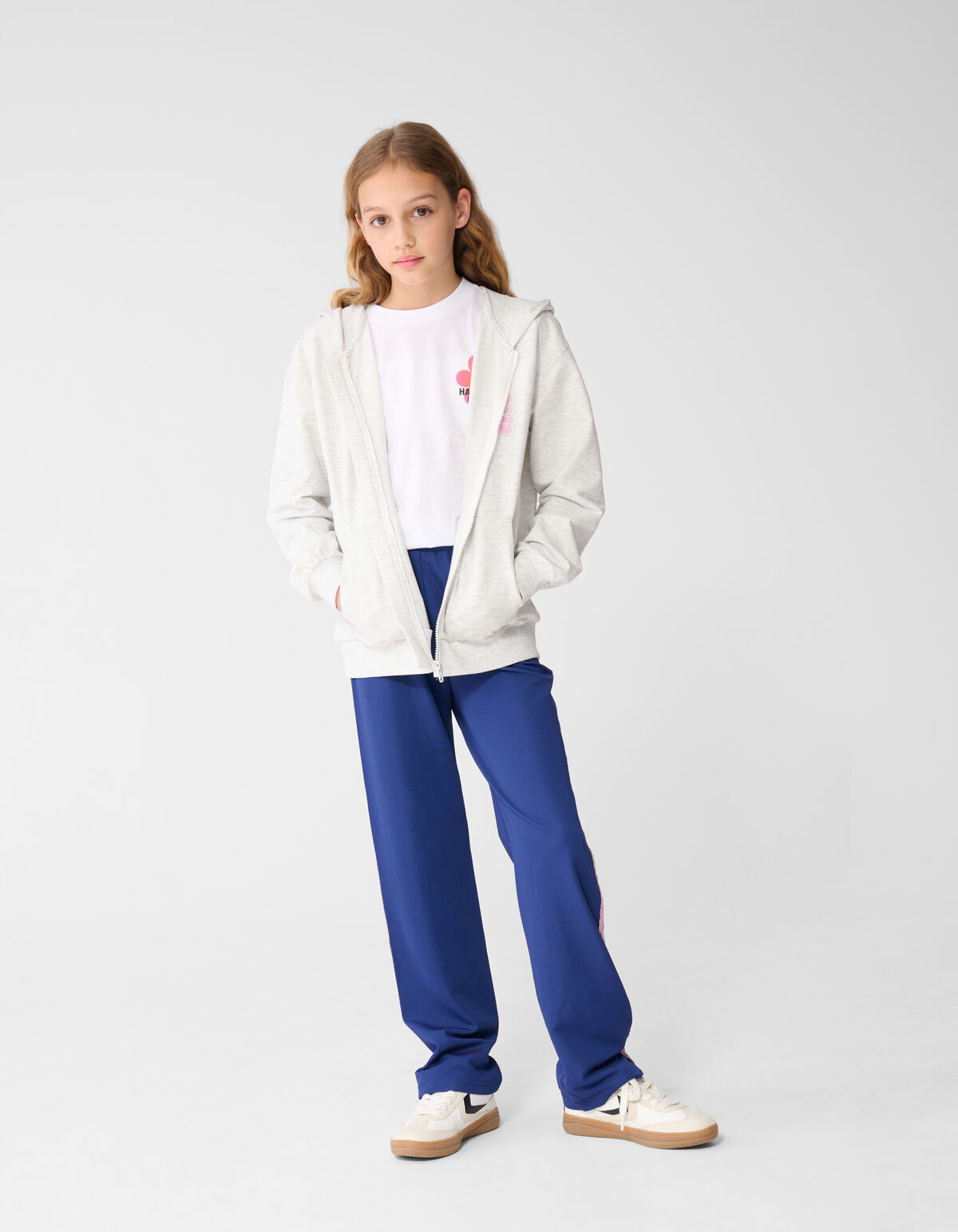 Sporty Wide Leg Broek Donkerblauw SHOEBY GIRLS