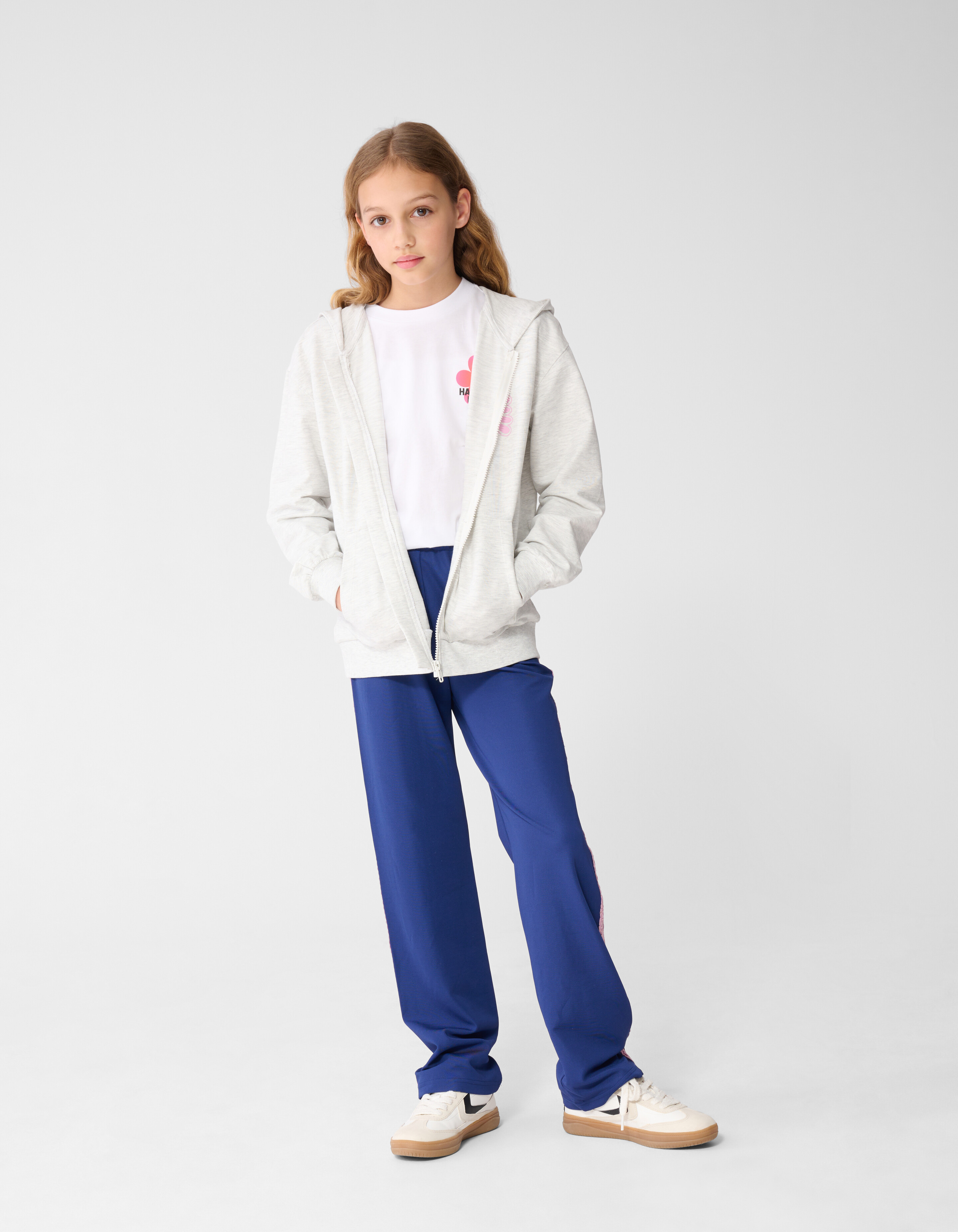 Sporty Wide Leg Broek Donkerblauw SHOEBY GIRLS