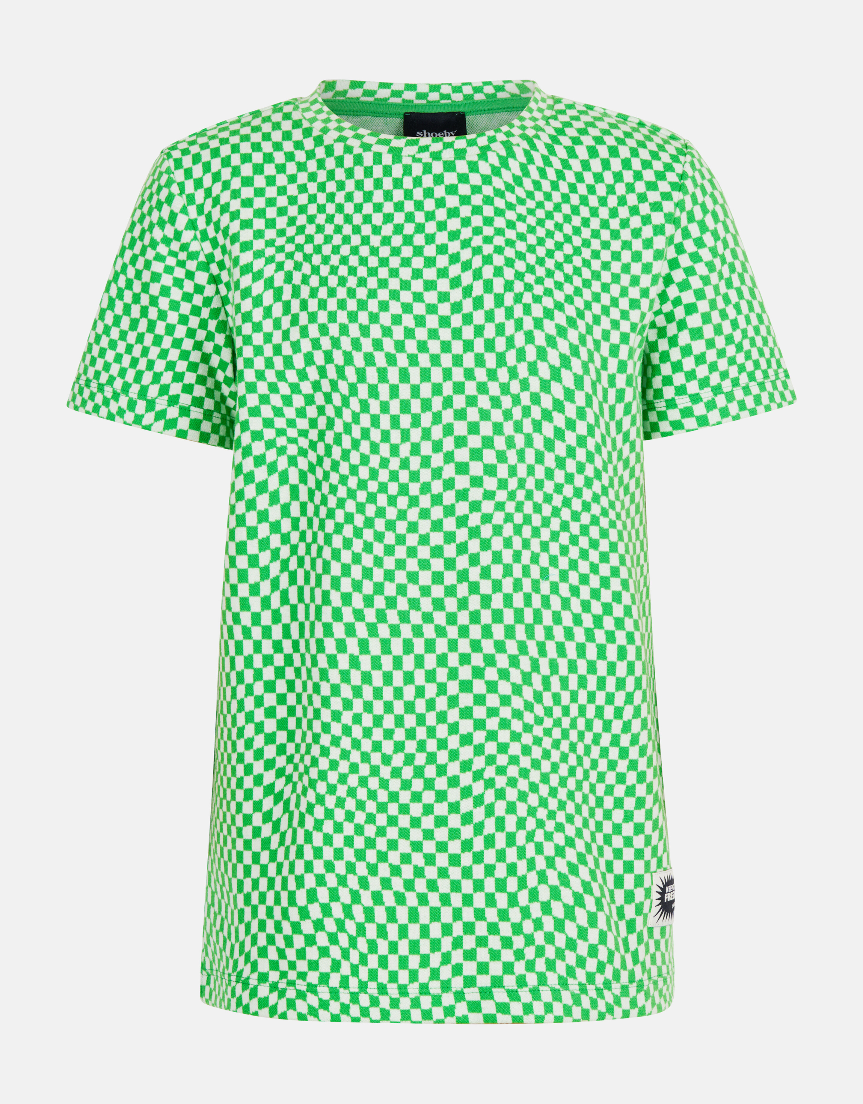 Heavy Block Structuur T-shirt Groen SHOEBY BOYS