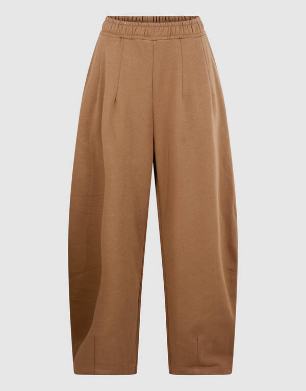Loose Fit Sweat Broek Bruin SHOEBY WOMEN