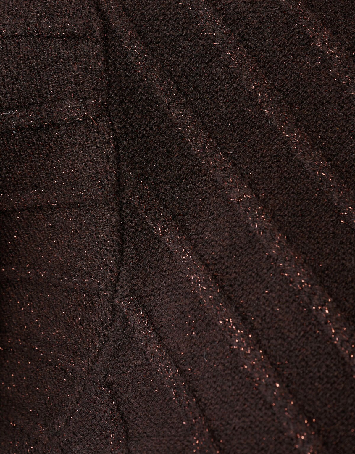 Glitter Gebreide Trui Donkerbruin SHOEBY WOMEN