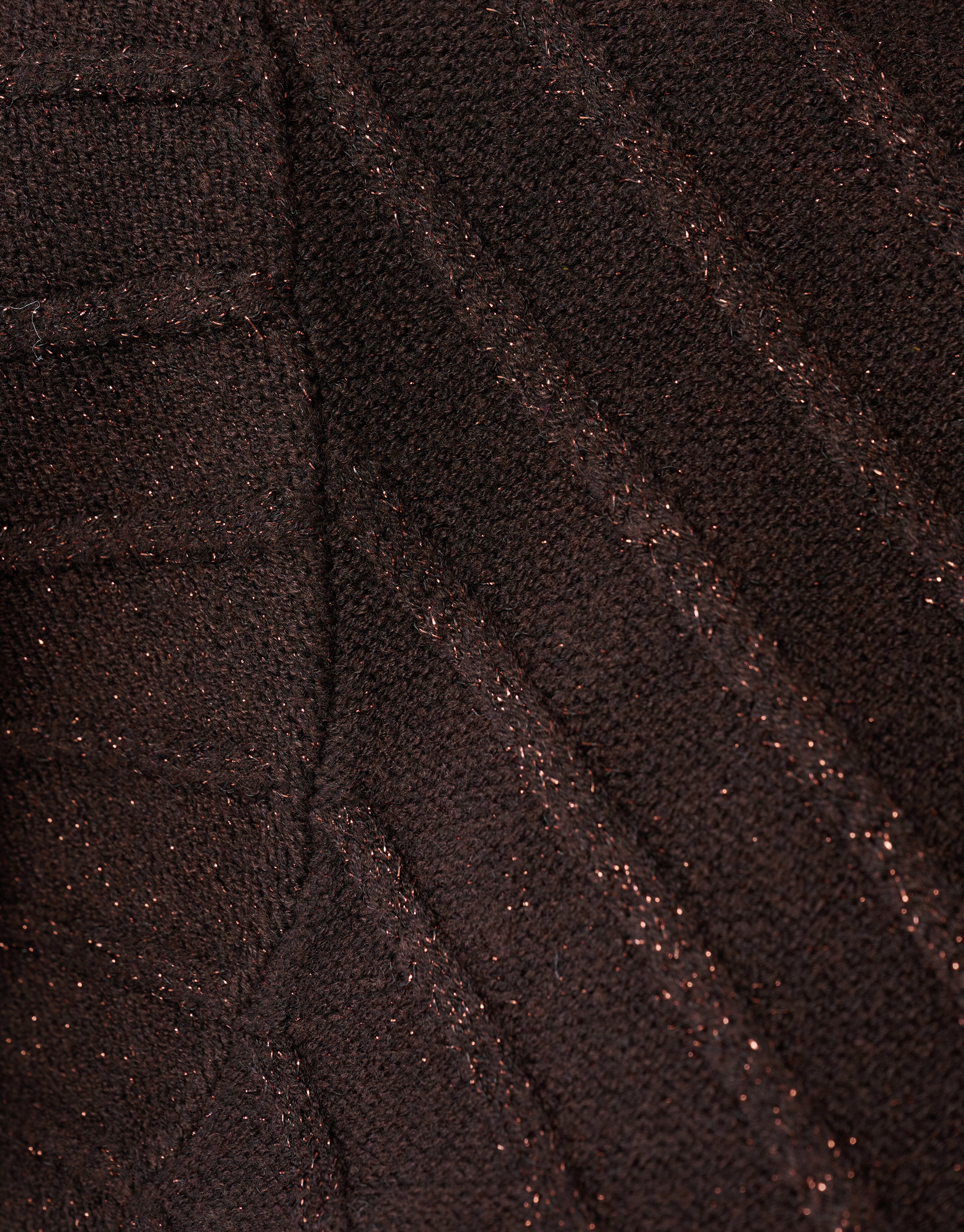 Glitter Gebreide Trui Donkerbruin SHOEBY WOMEN